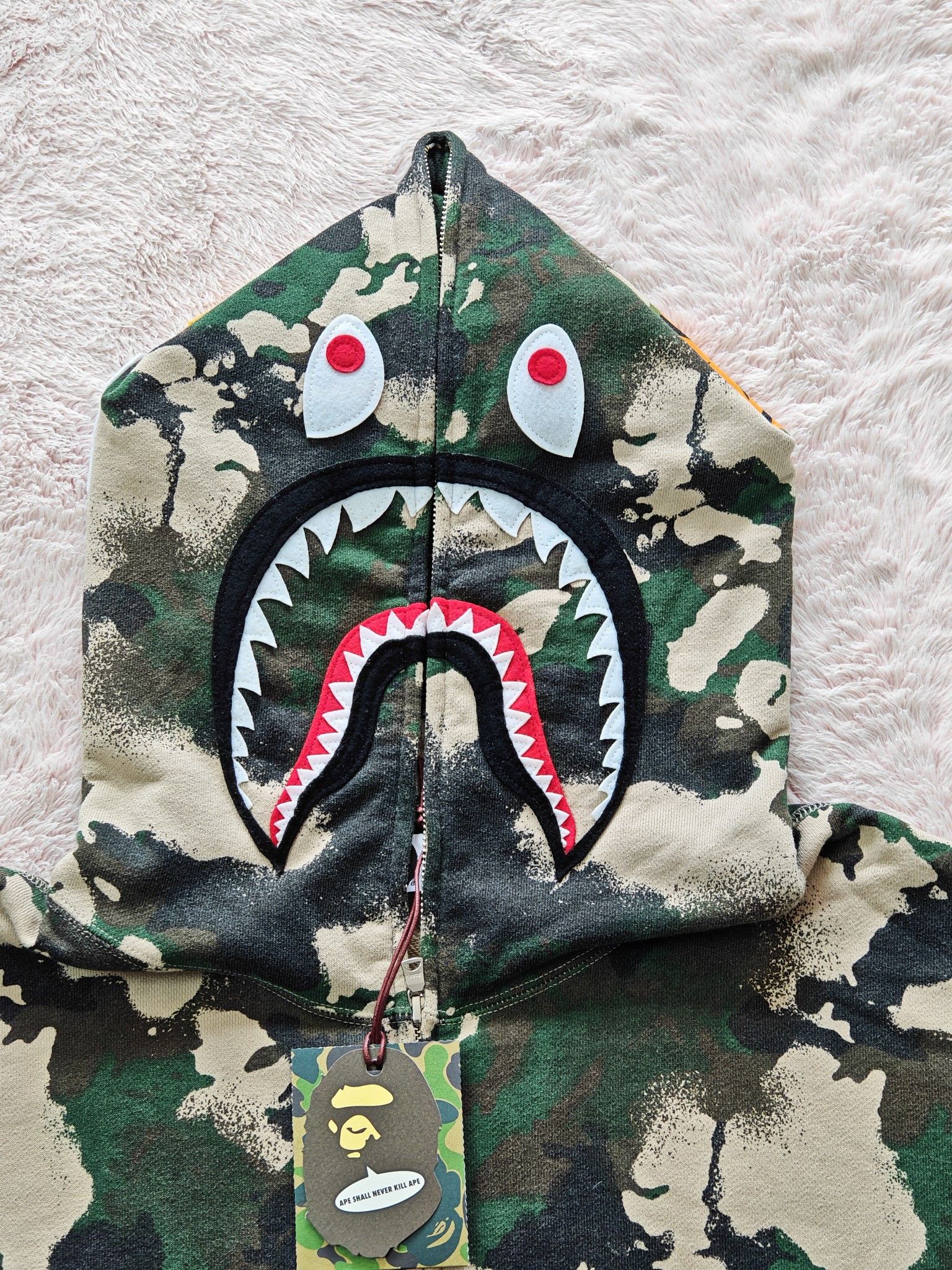 Bape A Bathing Ape Camo Shark Full Zip Hoodie Size XXL Size US XXL / EU 58 / 5 - 7 Thumbnail