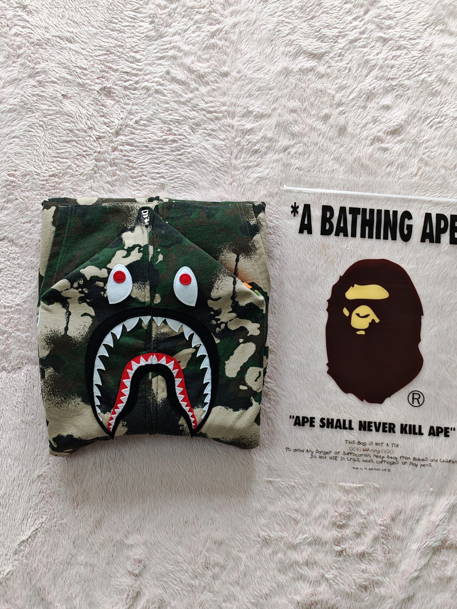 Bape A Bathing Ape Camo Shark Full Zip Hoodie Size XXL Size US XXL / EU 58 / 5 - 6 Thumbnail