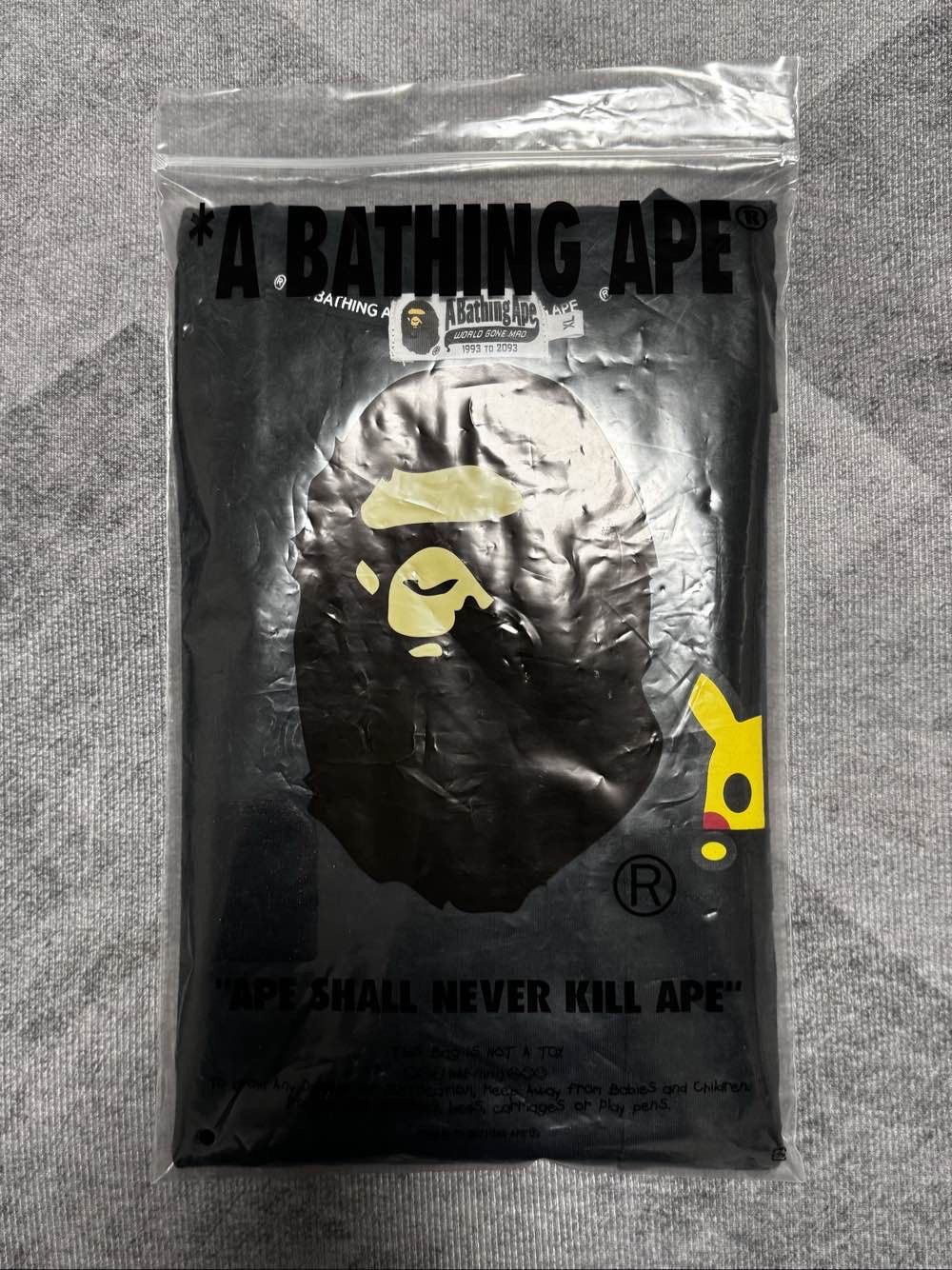 Bape A Bathing Ape x Pokemon Pikachu T-Shirt Size XL Size US XL / EU 56 / 4 - 5 Thumbnail