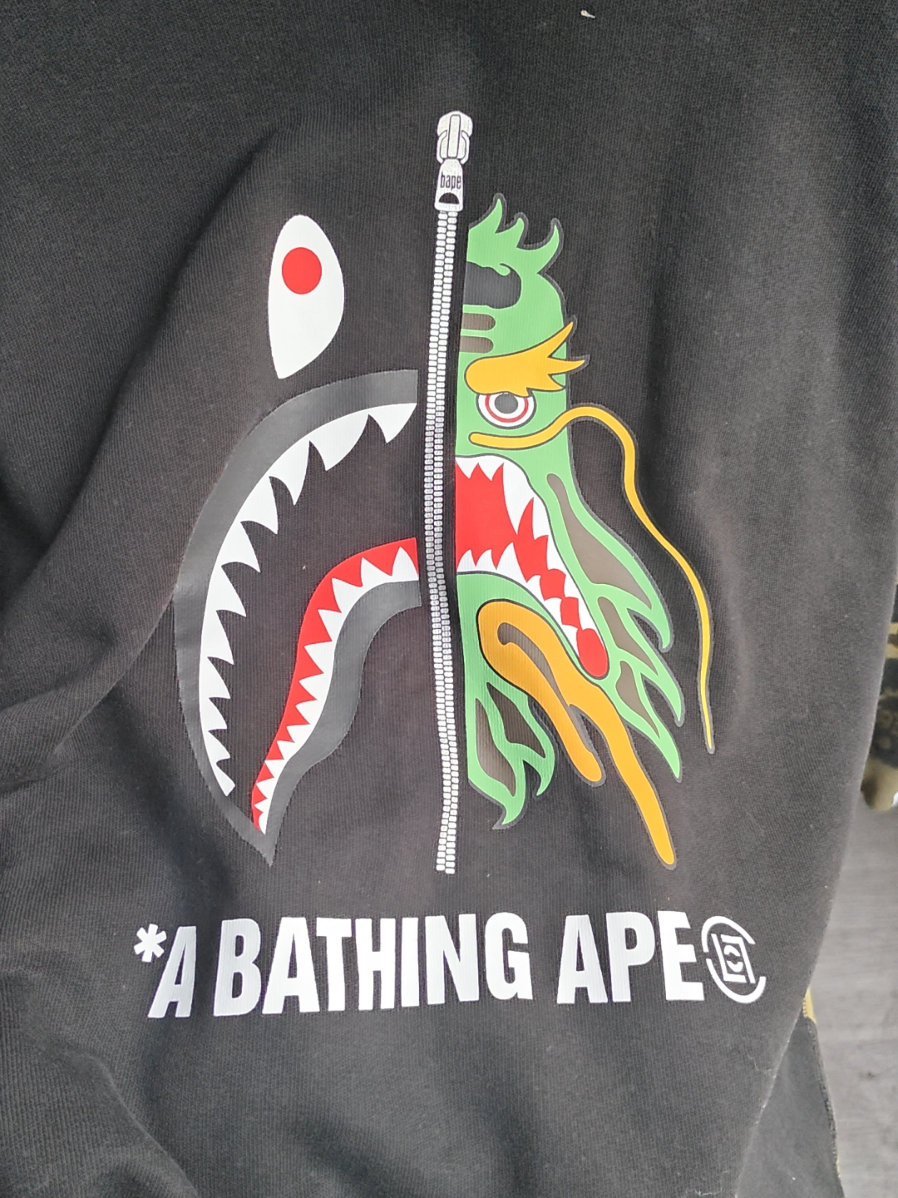 Bape A Bathing Ape x Clot Shark Dragon Sweatshirt Size XL Size US XL / EU 56 / 4 - 5 Thumbnail