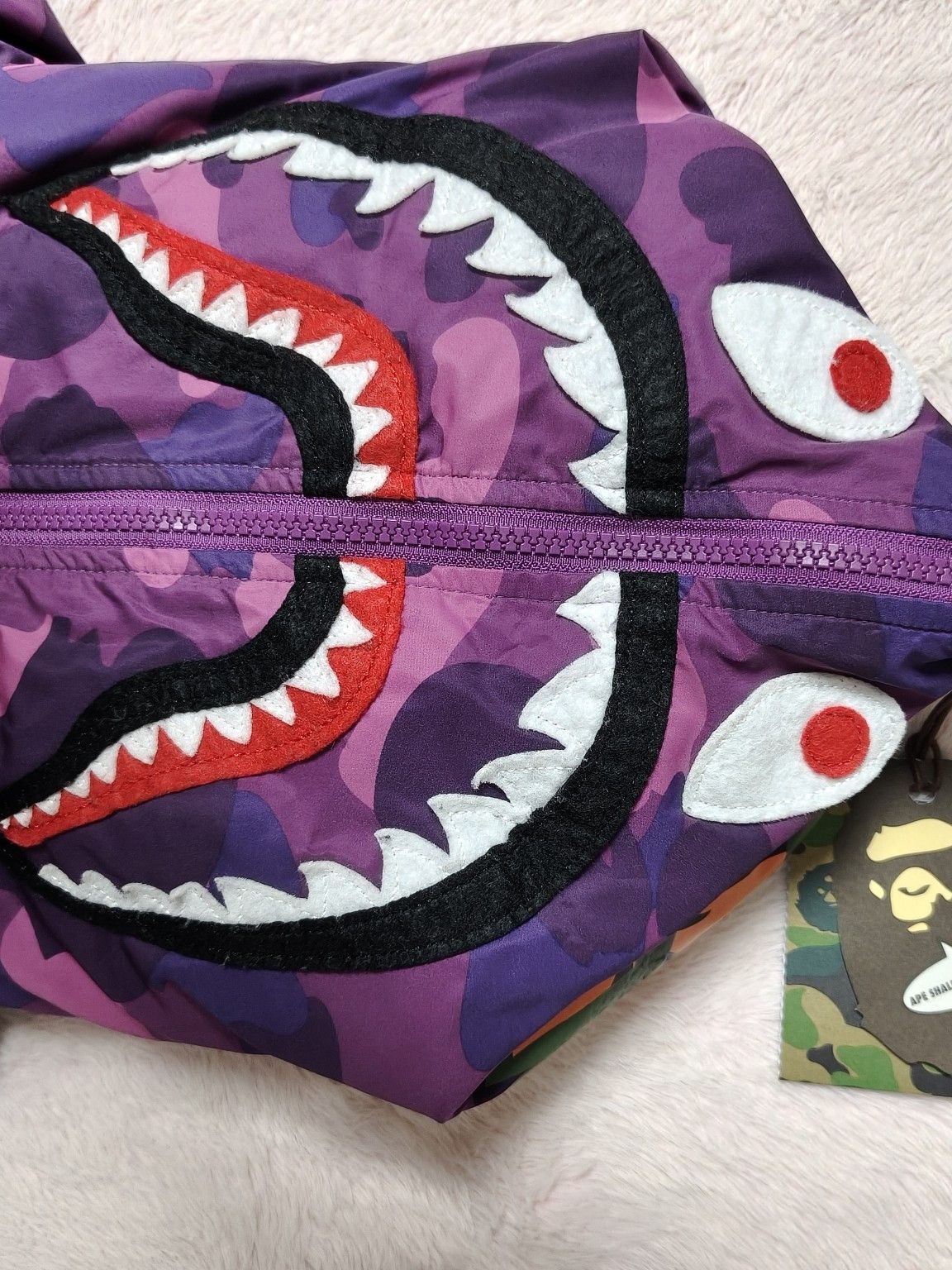 Bape A BATHING APE Purple Camo Shark Jacket Size M Size US M / EU 48-50 / 2 - 5 Thumbnail