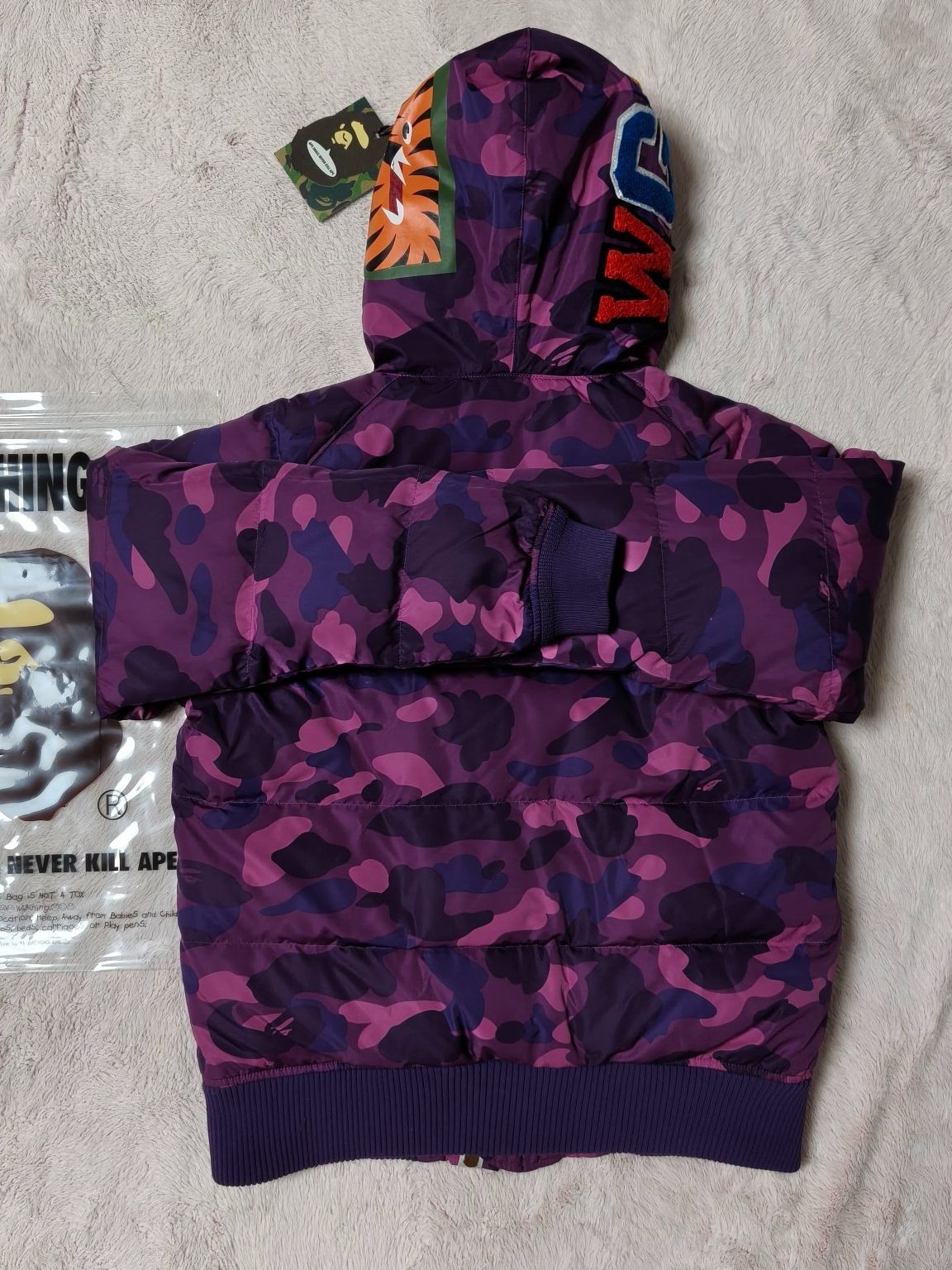 Bape A BATHING APE Purple Camo Shark Jacket Size M Size US M / EU 48-50 / 2 - 2 Thumbnail