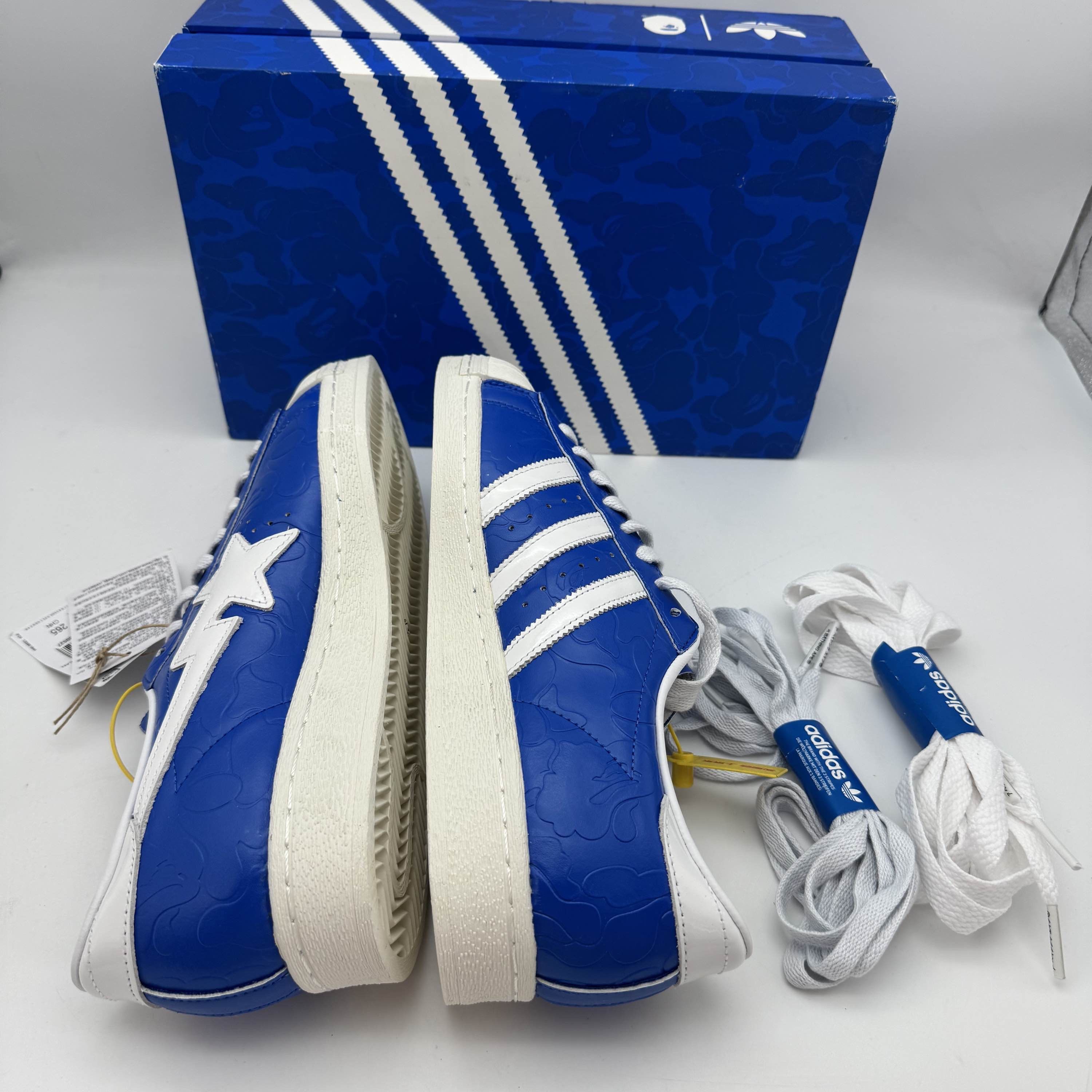 Adidas × Bape A BATHING APE x adidas Superstar Blue Size 9 Size US 9 / EU 42 - 7 Thumbnail