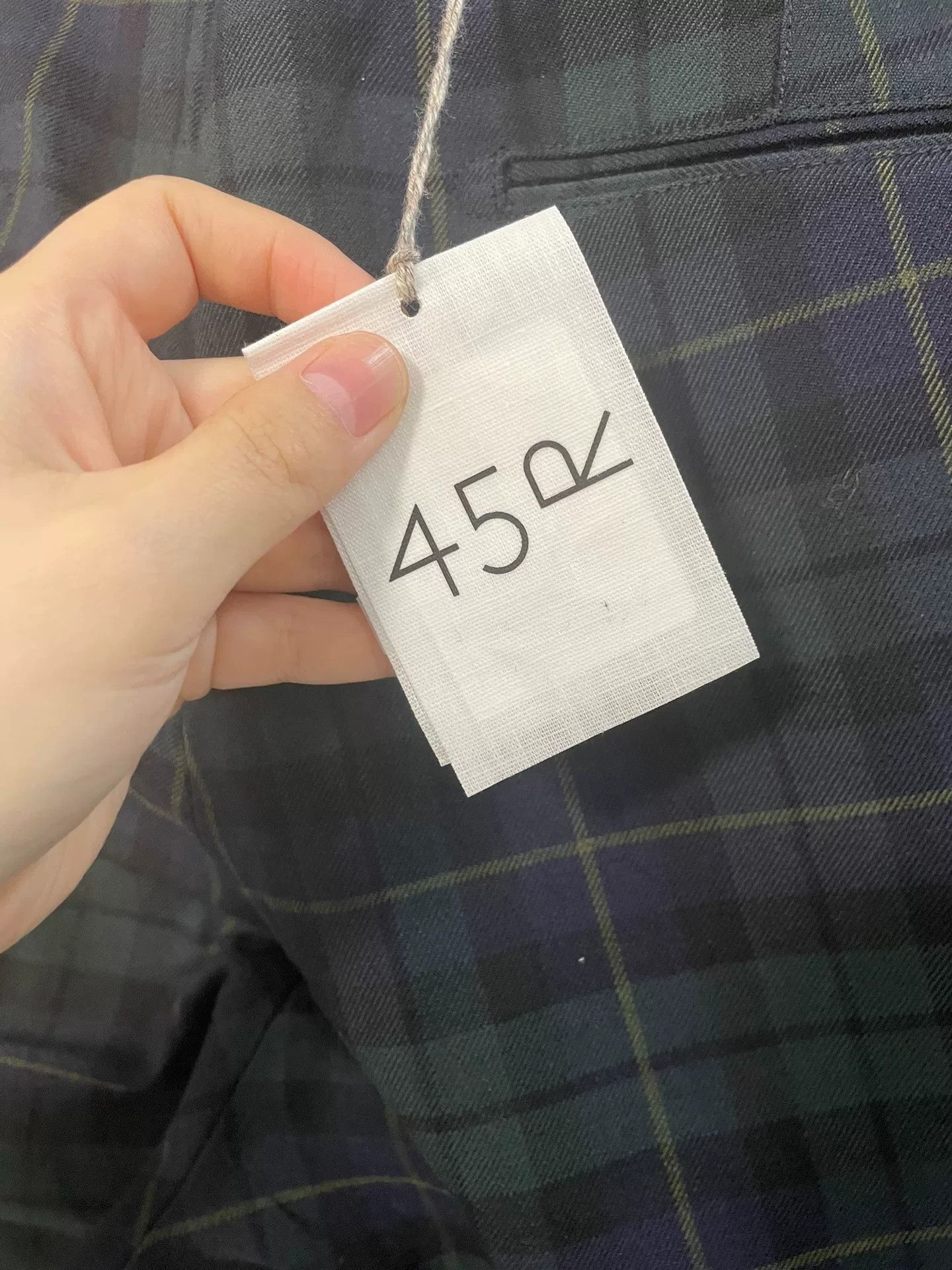 45rpm 45R Men's Plaid Straight-Leg Pants Size US 36 / EU 52 - 3 Thumbnail