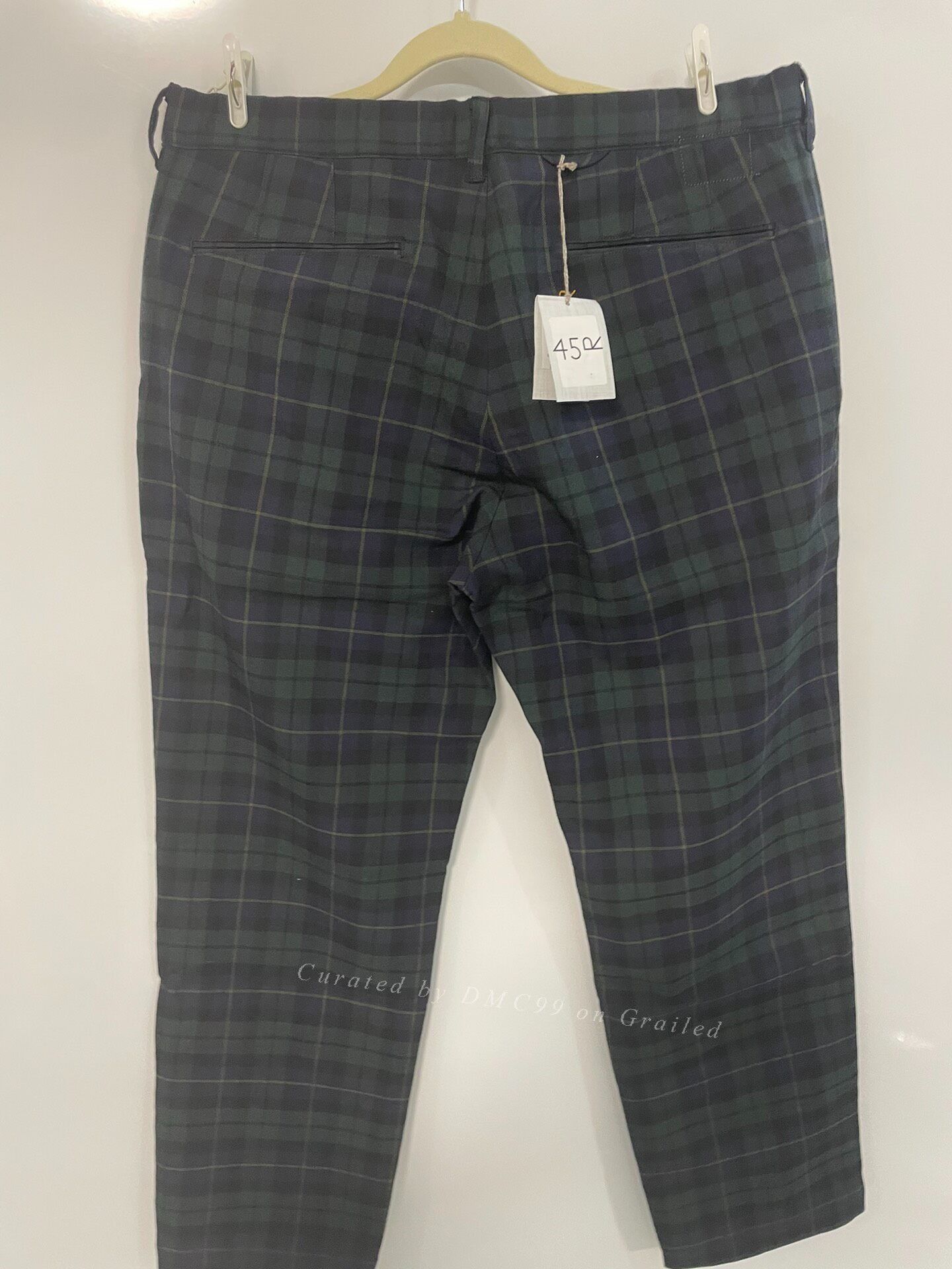 45rpm 45R Men's Plaid Straight-Leg Pants Size US 36 / EU 52 - 2 Thumbnail