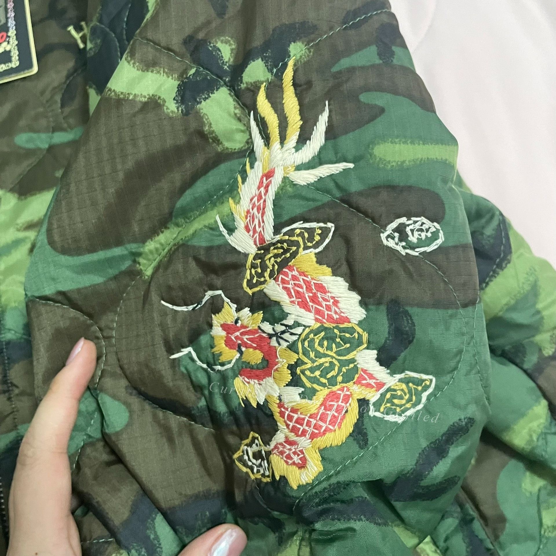 Tailor Toyo TAILOR TOYO Military Camo Vietnam Map Quilted Jacket Size US XL / EU 56 / 4 - 7 Thumbnail