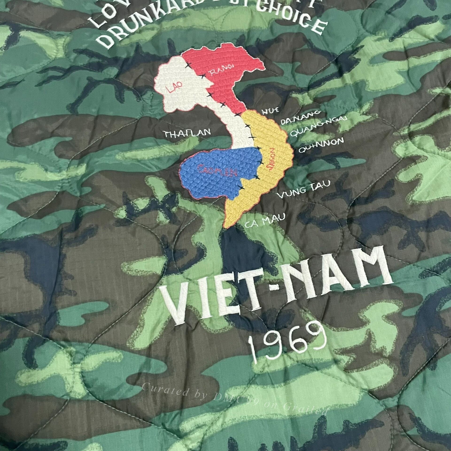 Tailor Toyo TAILOR TOYO Military Camo Vietnam Map Quilted Jacket Size US XL / EU 56 / 4 - 3 Thumbnail