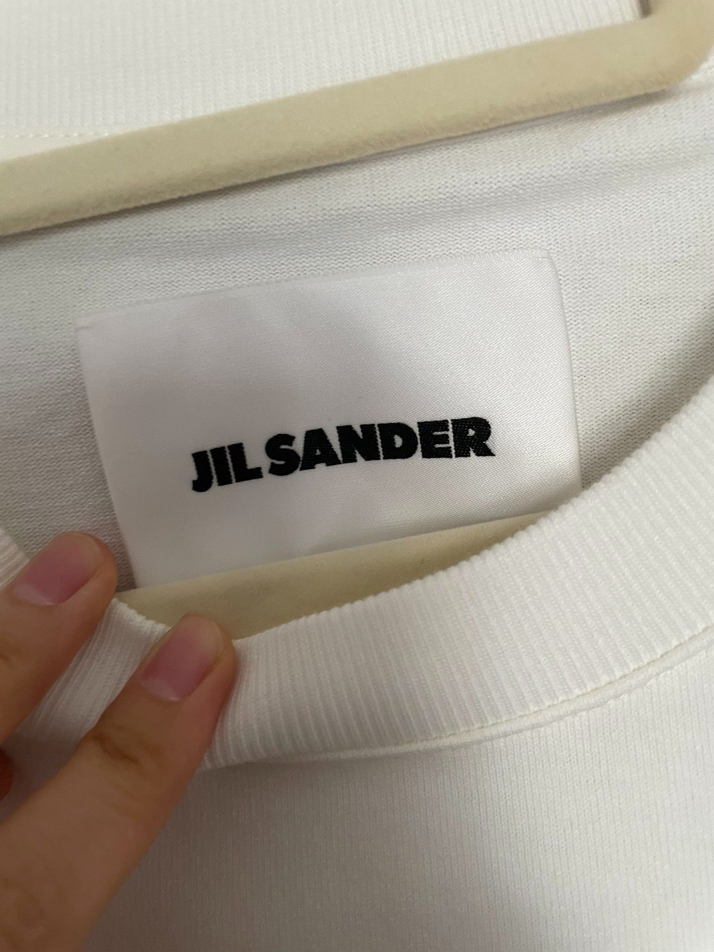 Jil Sander JIL SANDER White Logo Cotton T-Shirt Men Size US L / EU 52-54 / 3 - 3 Thumbnail
