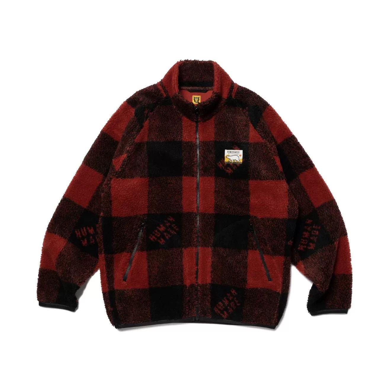 Human Made Human Made FW22 Polar Bear Plaid Fleece Jacket Size US S / EU 44-46 / 1 - 7 Thumbnail