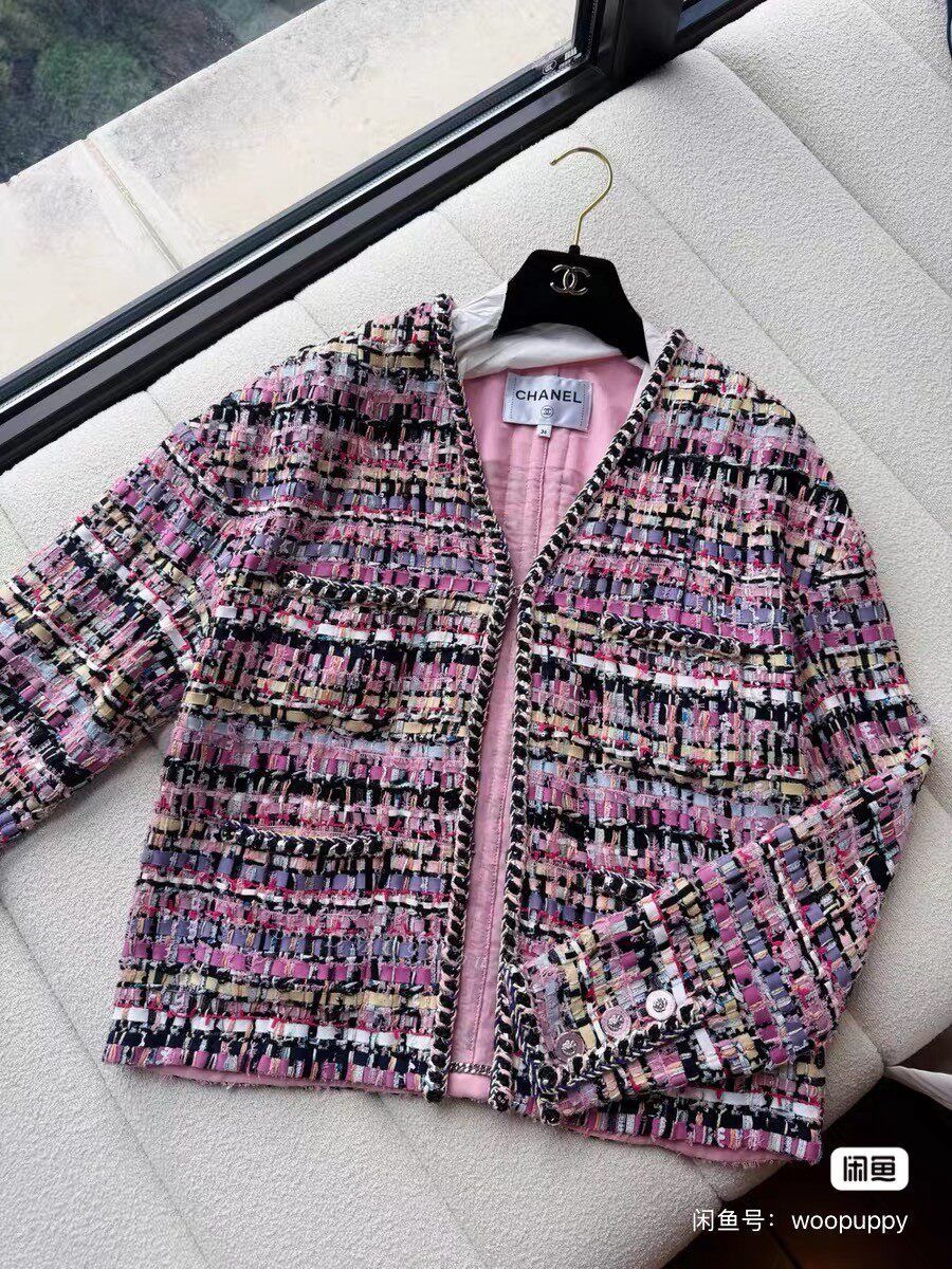 Chanel Chanel 2022 Spring/Summer Pink Tweed Jacket Size XS / US 0-2 / IT 36-38 - 5 Thumbnail