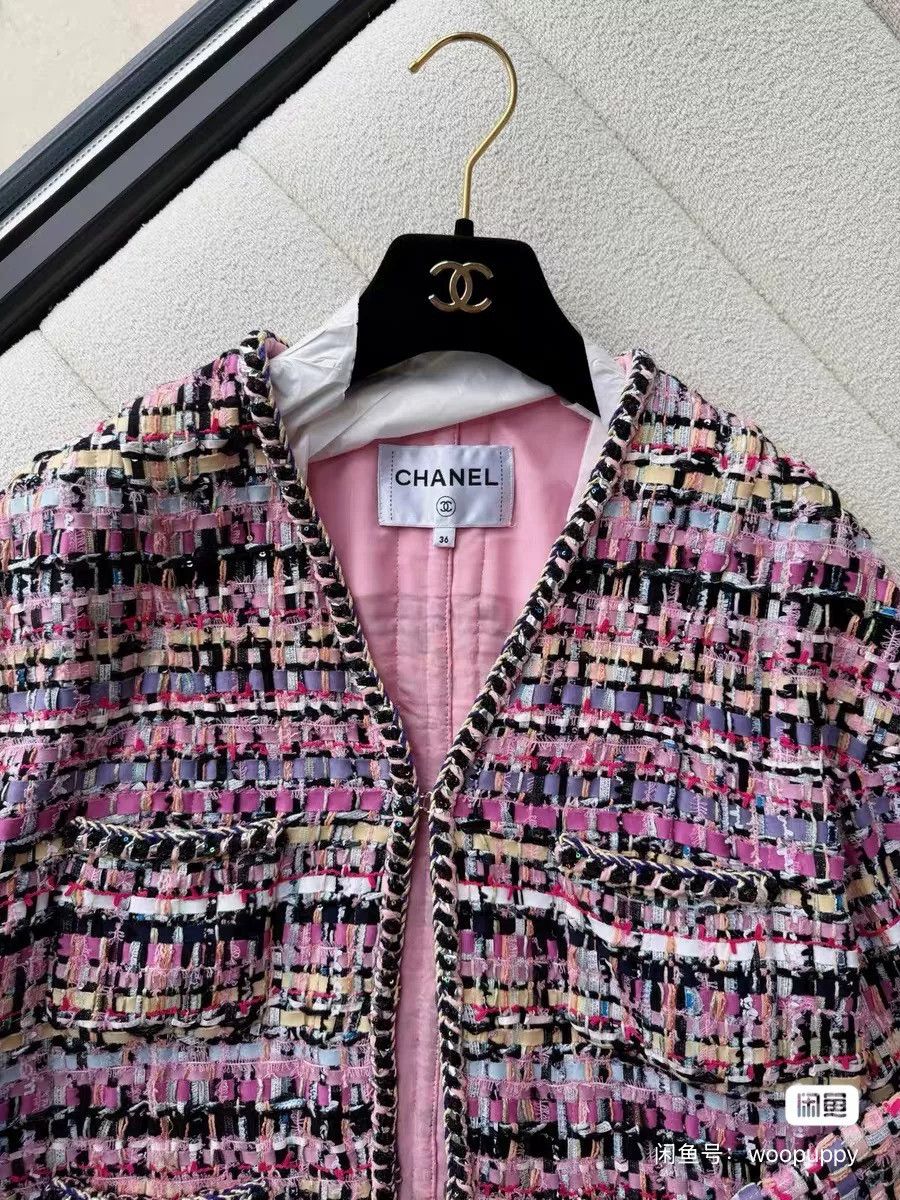Chanel Chanel 2022 Spring/Summer Pink Tweed Jacket Size XS / US 0-2 / IT 36-38 - 6 Thumbnail