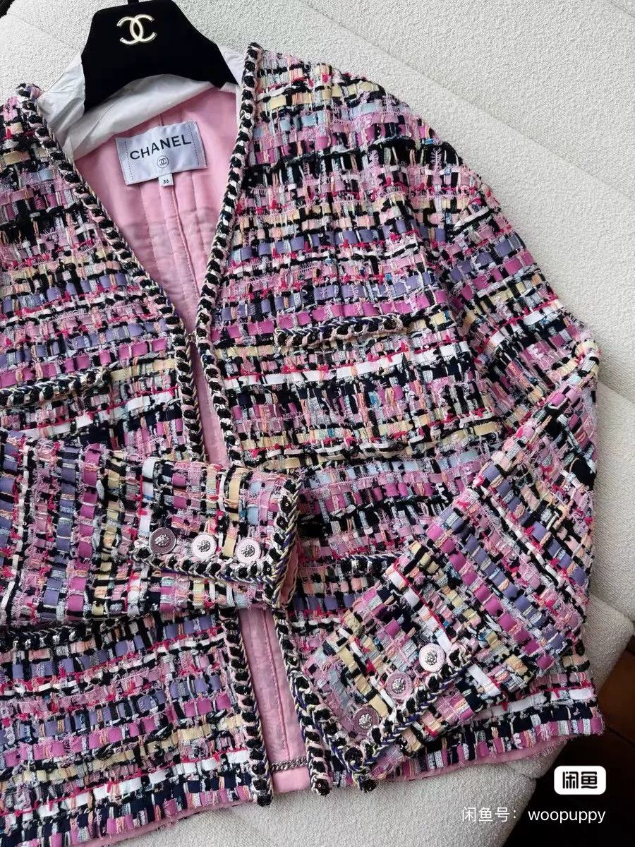 Chanel Chanel 2022 Spring/Summer Pink Tweed Jacket Size XS / US 0-2 / IT 36-38 - 7 Thumbnail