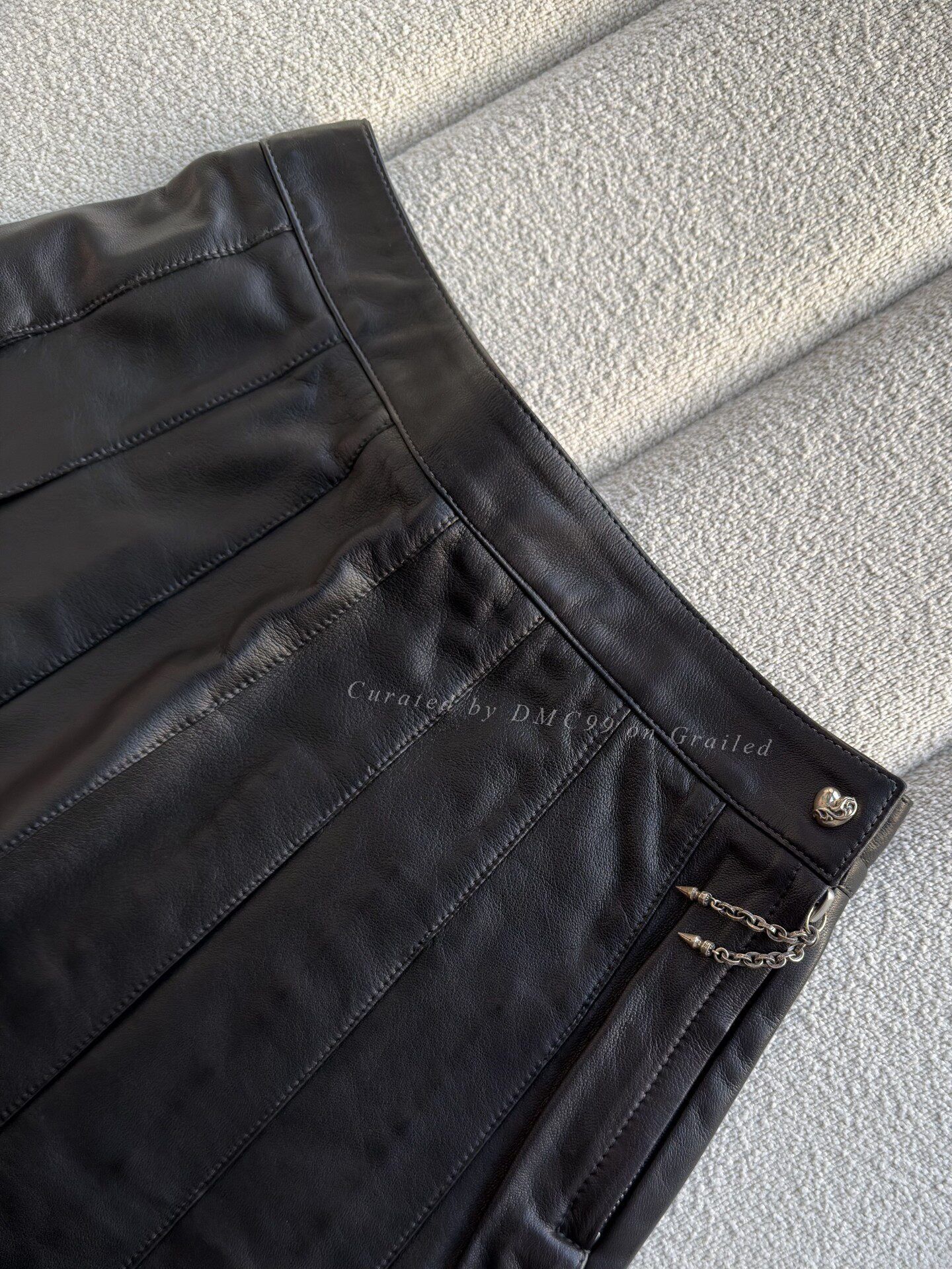 Chrome Hearts Chrome Hearts Women's Leather Pleated Skirt Size 26" / US 2 / IT 38 - 6 Thumbnail