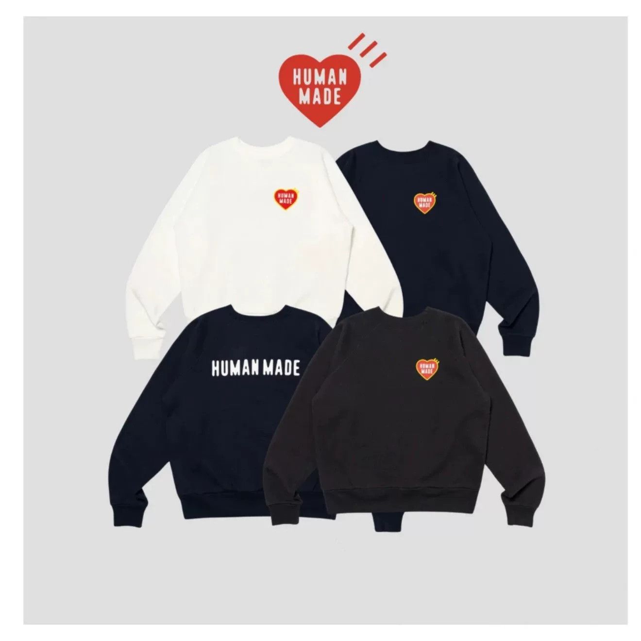 Human Made Human Made 24SS Heart Letter Sweatshirt Size US XXL / EU 58 / 5 - 8 Thumbnail