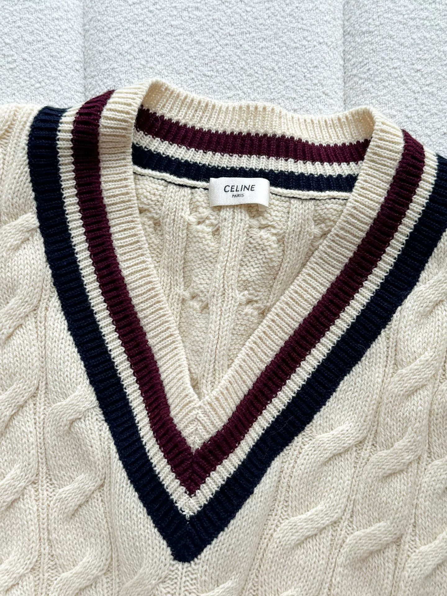 Celine Celine Lisa V-Neck Knit Sweater Size S / US 4 / IT 40 - 5 Thumbnail