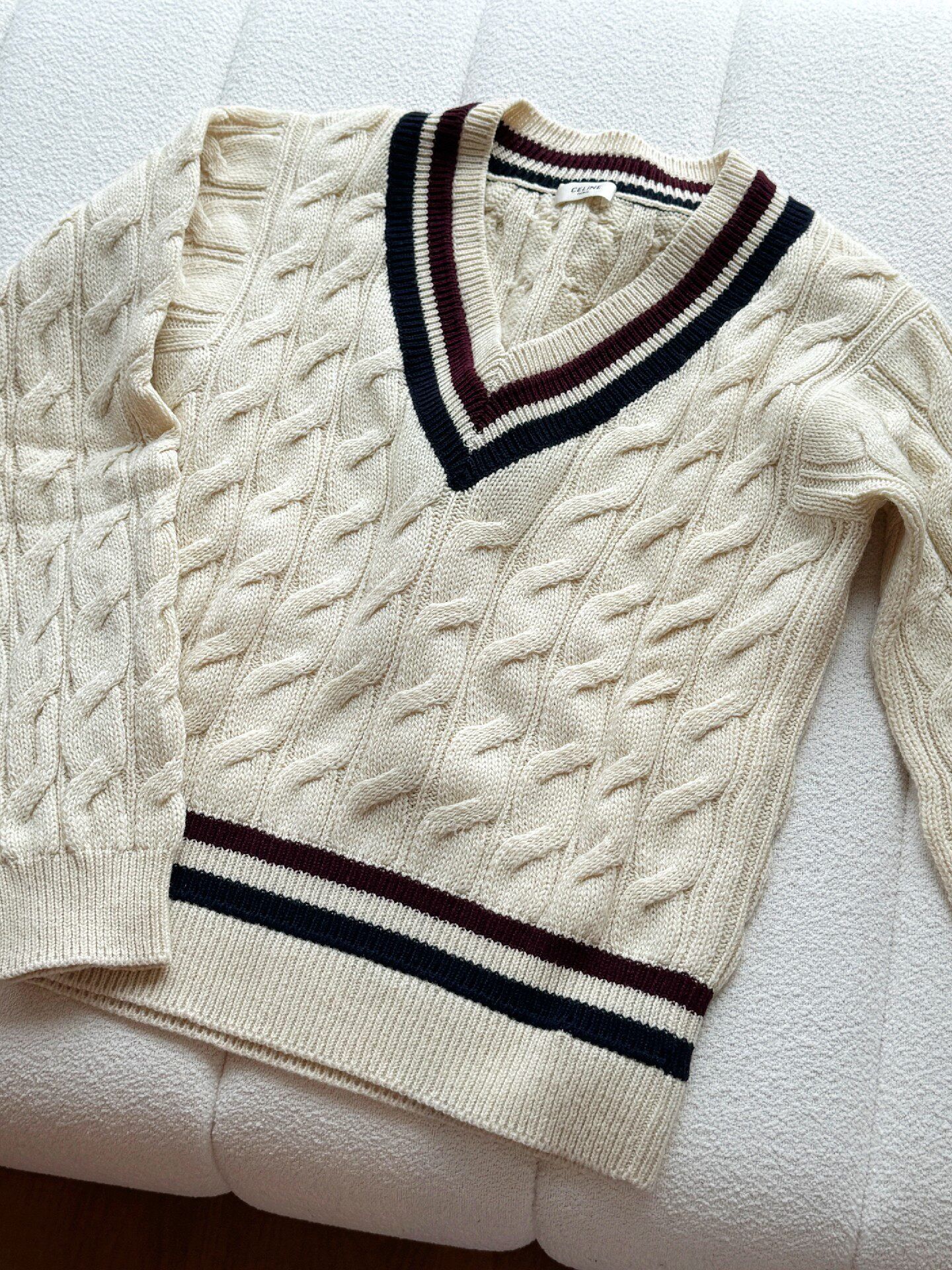 Celine Celine Lisa V-Neck Knit Sweater Size S / US 4 / IT 40 - 4 Thumbnail