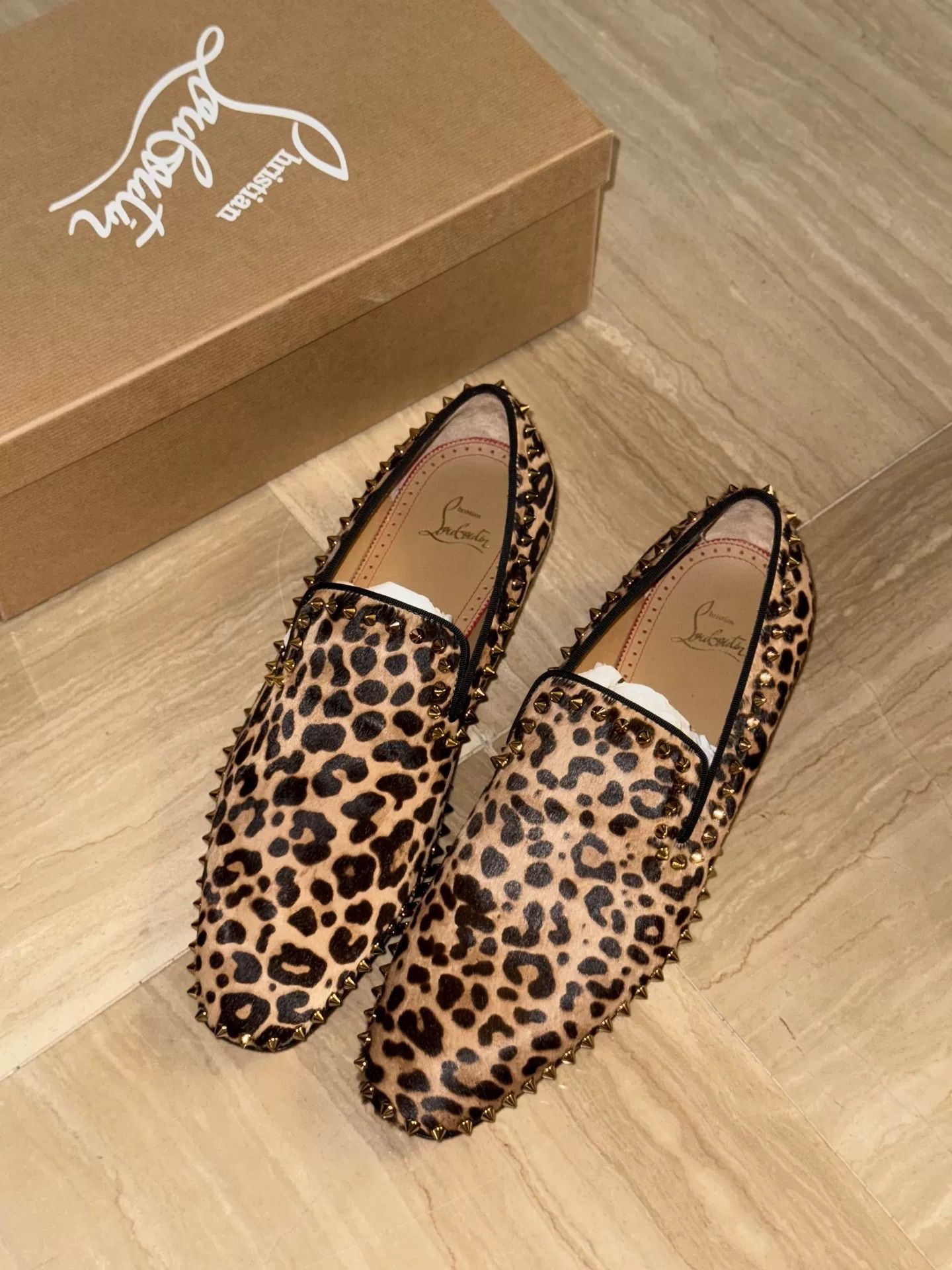 Christian Louboutin Christian Louboutin Studded Leopard Loafer Size US 9 / EU 42 - 2 Thumbnail
