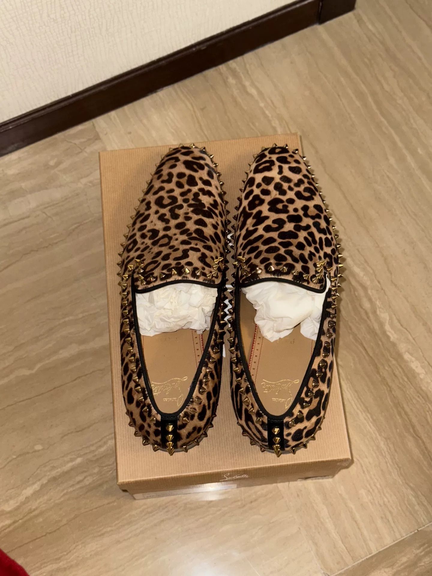 Christian Louboutin Christian Louboutin Studded Leopard Loafer Size US 9 / EU 42 - 3 Thumbnail