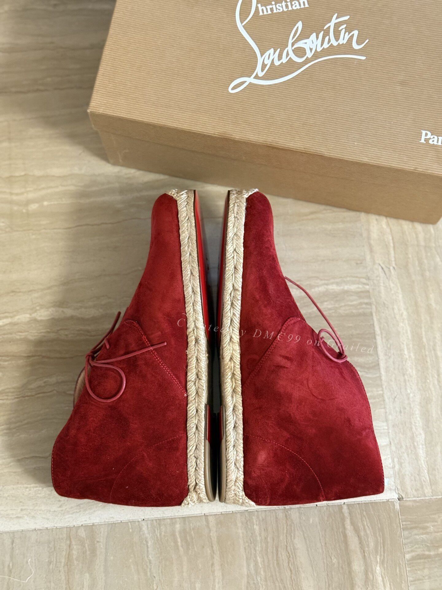 Christian Louboutin Christian Louboutin Red Velvet High-Top Woven Shoes Size US 9 / EU 42 - 5 Thumbnail