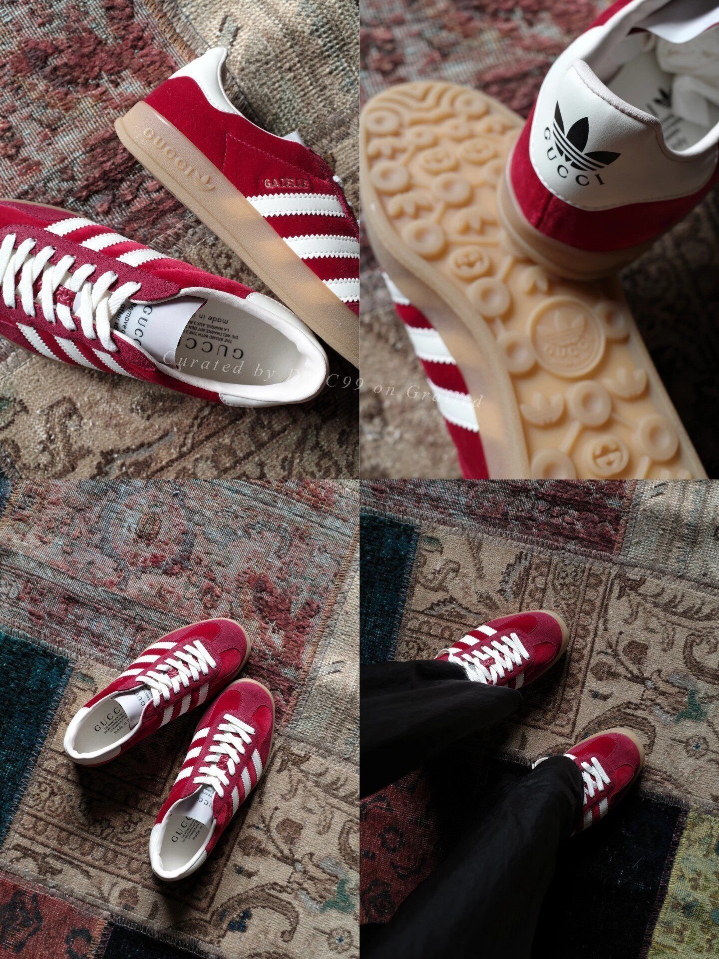 Gucci Gucci x Adidas Originals Gazelle Sneakers Size US 7 / IT 37 - 7 Thumbnail