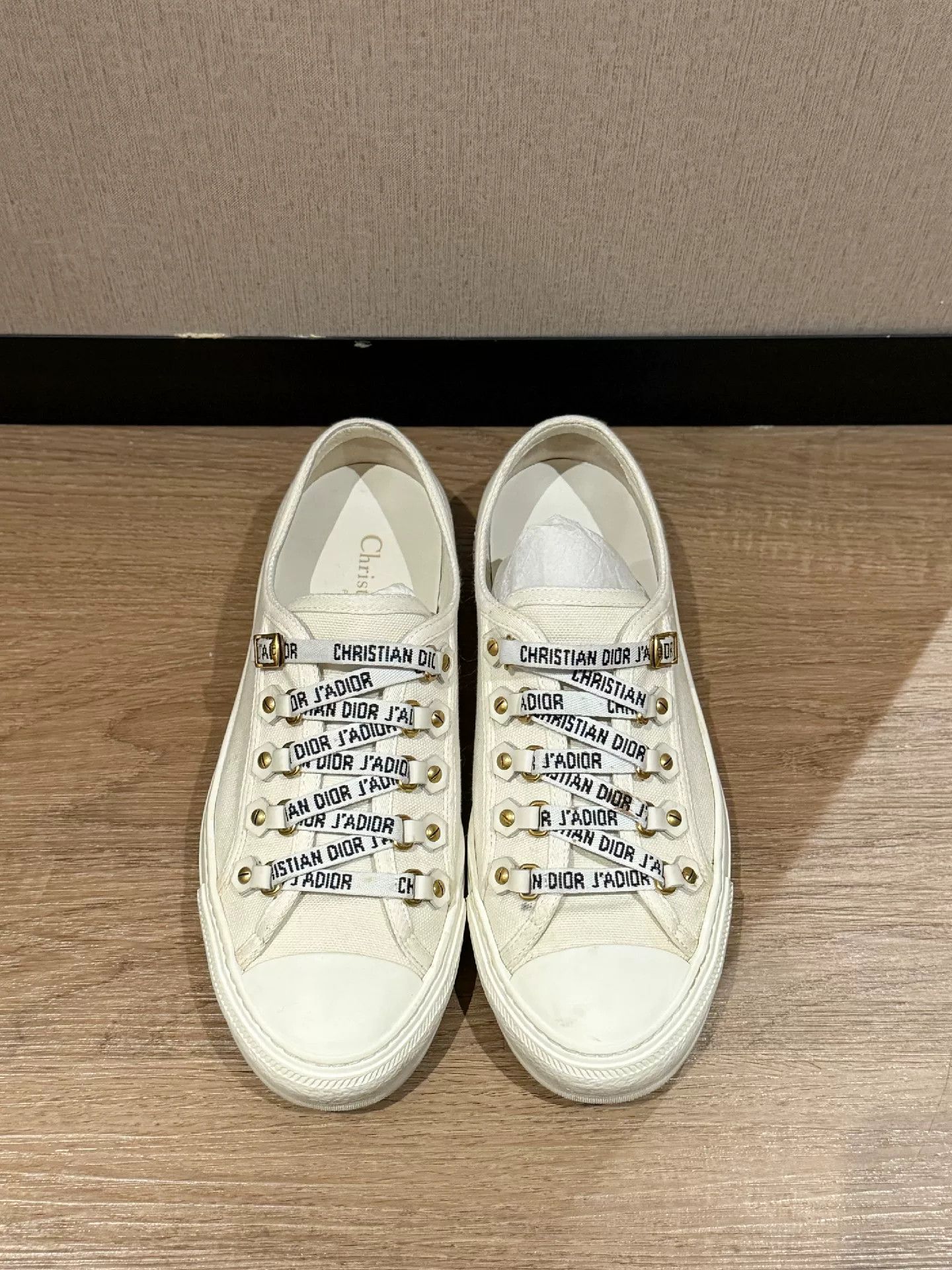 Dior Dior Walk'n Classic Cross-Strap Canvas White Shoes Size US 6 / IT 36 - 2 Thumbnail