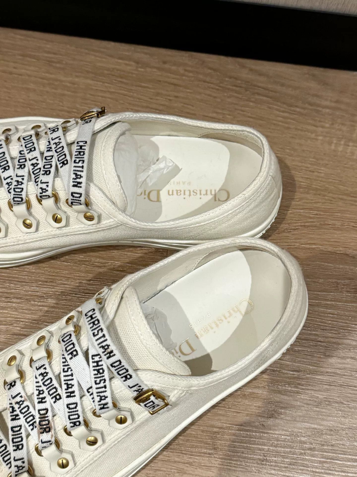 Dior Dior Walk'n Classic Cross-Strap Canvas White Shoes Size US 6 / IT 36 - 4 Thumbnail