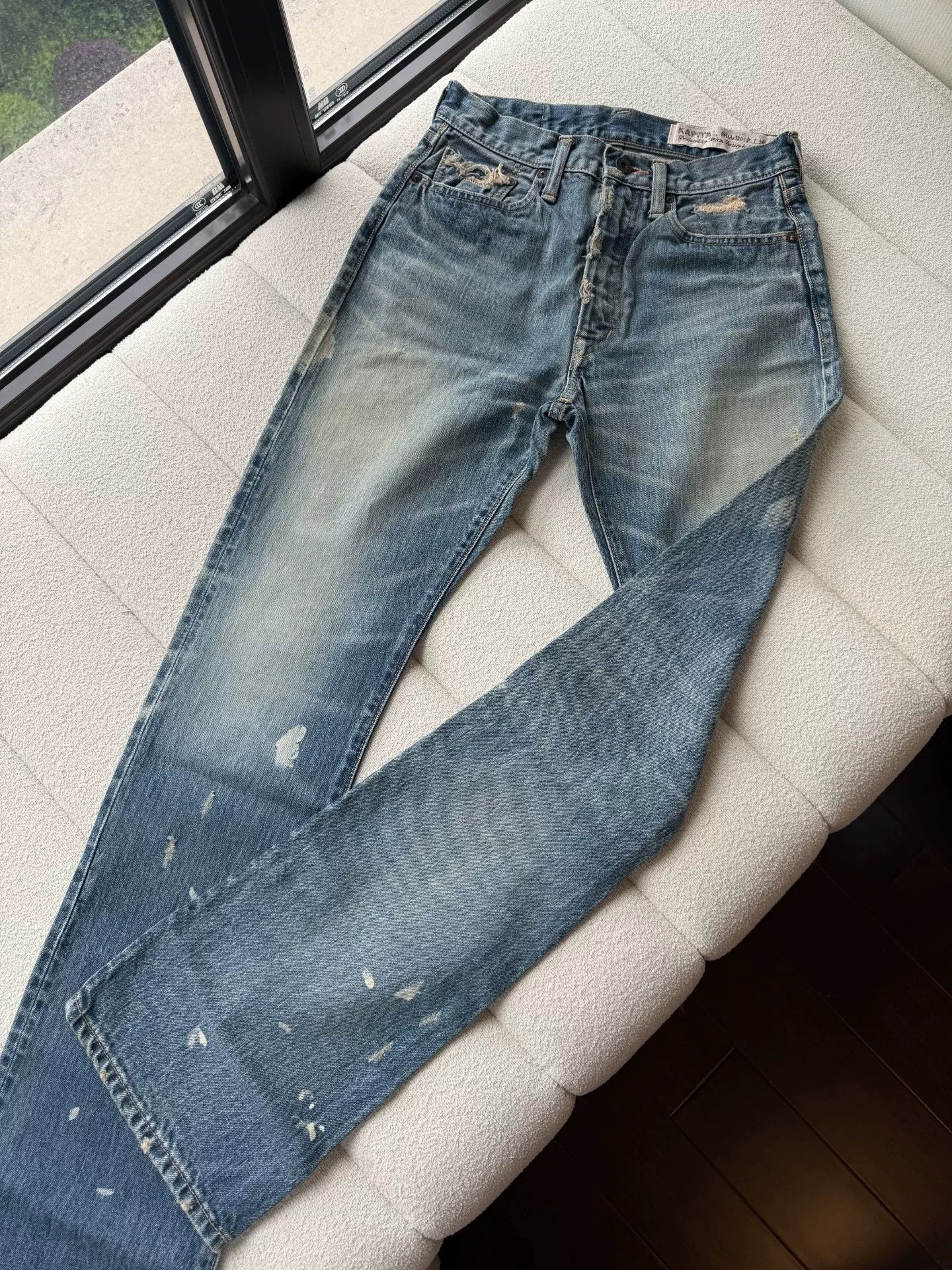 Kapital KAPITAL Women's Blue Denim Flared Pants Size 28" / US 6 / IT 42 - 3 Thumbnail