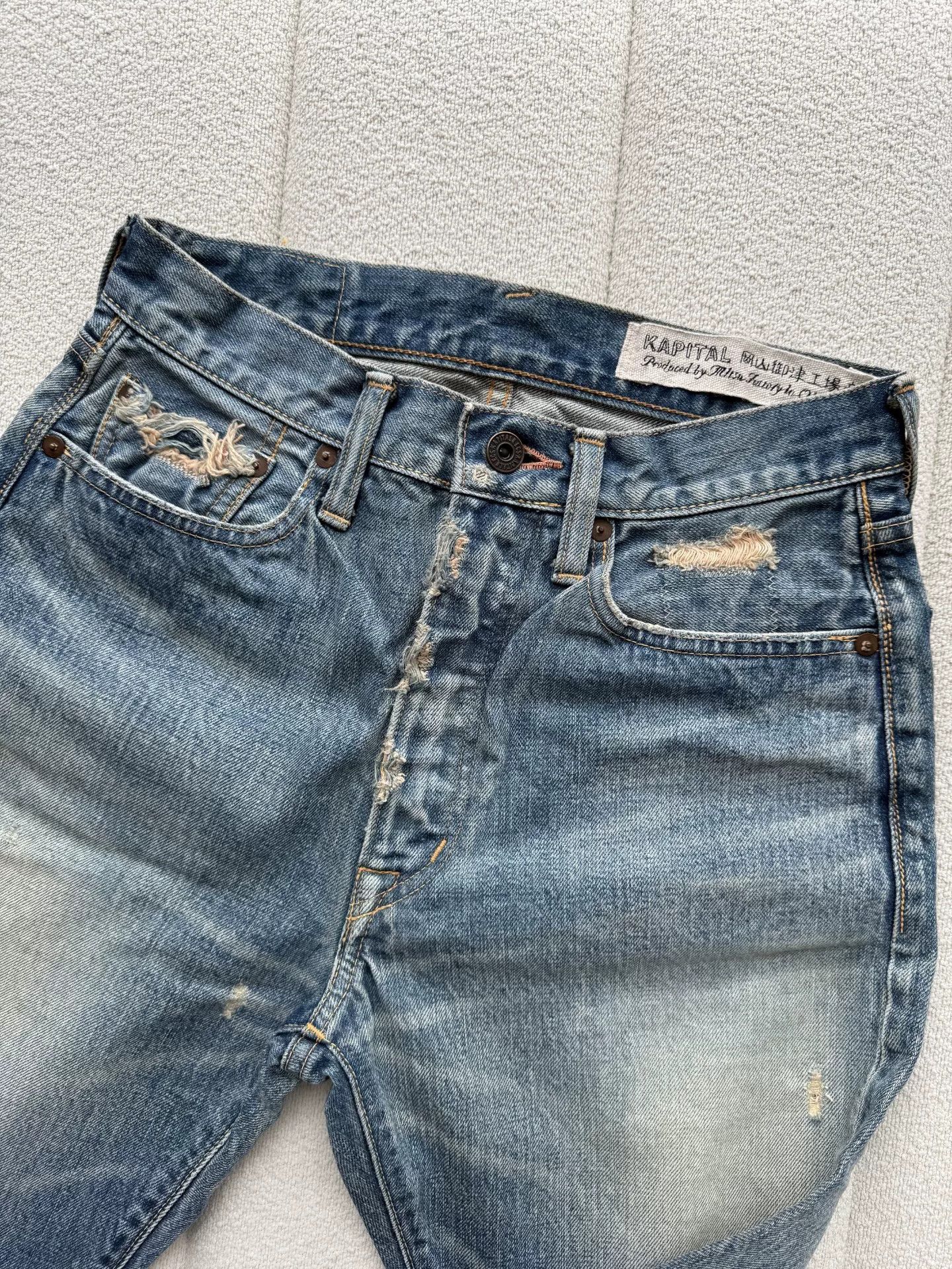Kapital KAPITAL Women's Blue Denim Flared Pants Size 28" / US 6 / IT 42 - 5 Thumbnail