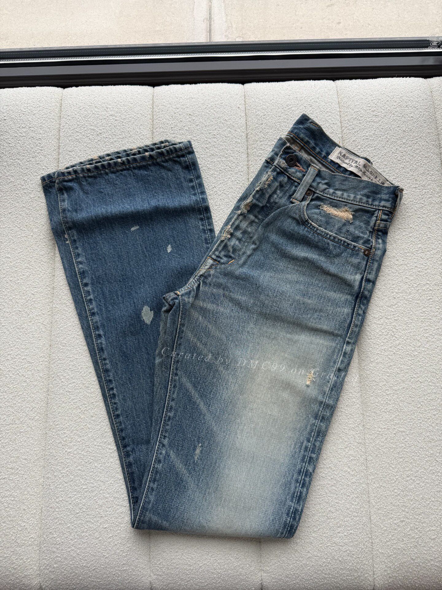 Kapital KAPITAL Women's Blue Denim Flared Pants Size 28" / US 6 / IT 42 - 7 Thumbnail