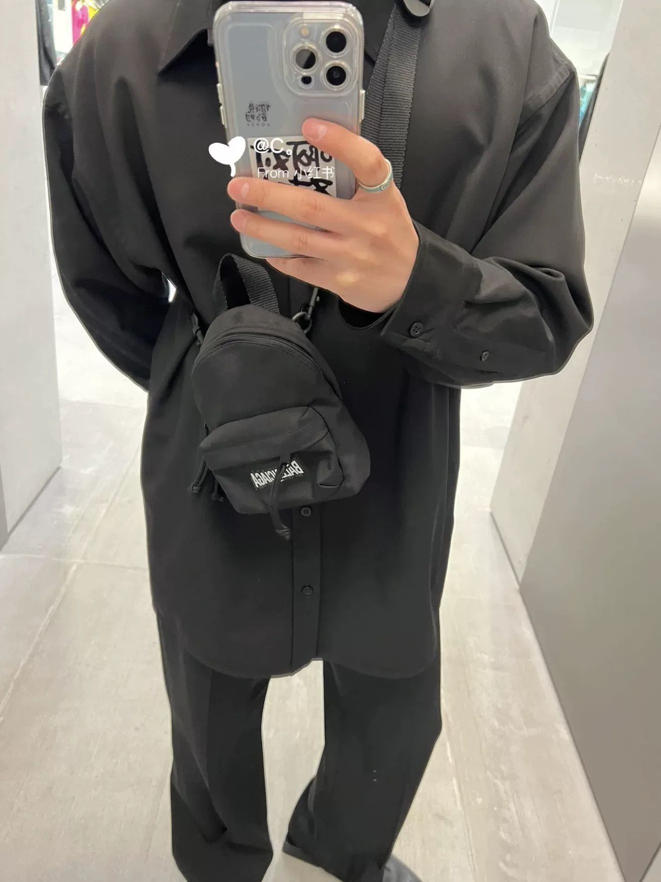 Balenciaga Balenciaga Black Mini Unisex Crossbody Bag Size ONE SIZE - 9 Thumbnail