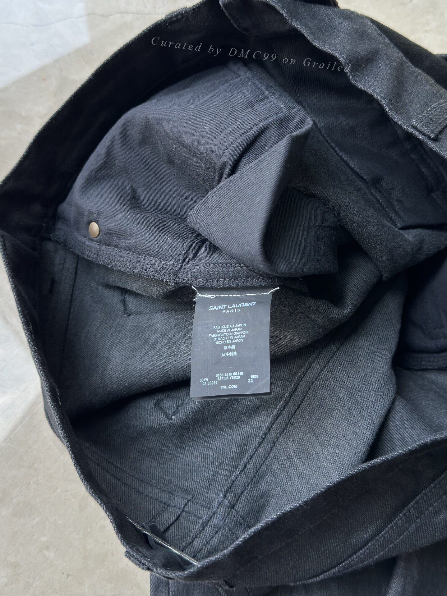 Saint Laurent Paris Saint Laurent SLP Men's Black Jeans Size US 34 / EU 50 - 8 Thumbnail