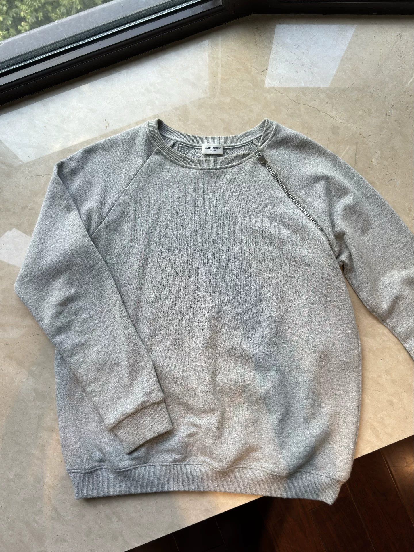 Saint Laurent Paris Saint Laurent Men's Zip Round Neck Top Size US XL / EU 56 / 4 - 3 Thumbnail