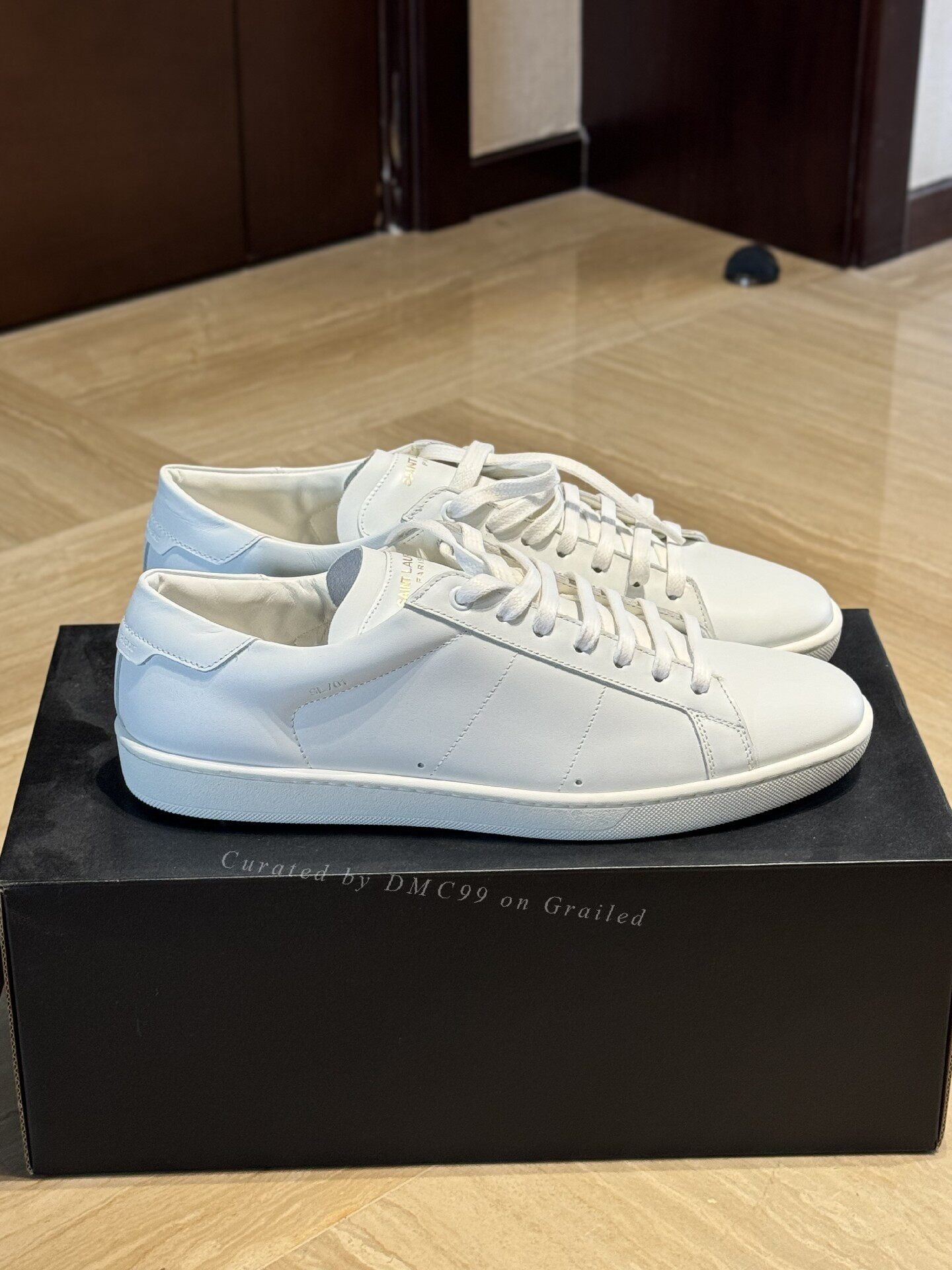 Saint Laurent Paris Saint Laurent Andy White Leather Sneakers Size US 9 / EU 42 - 3 Thumbnail
