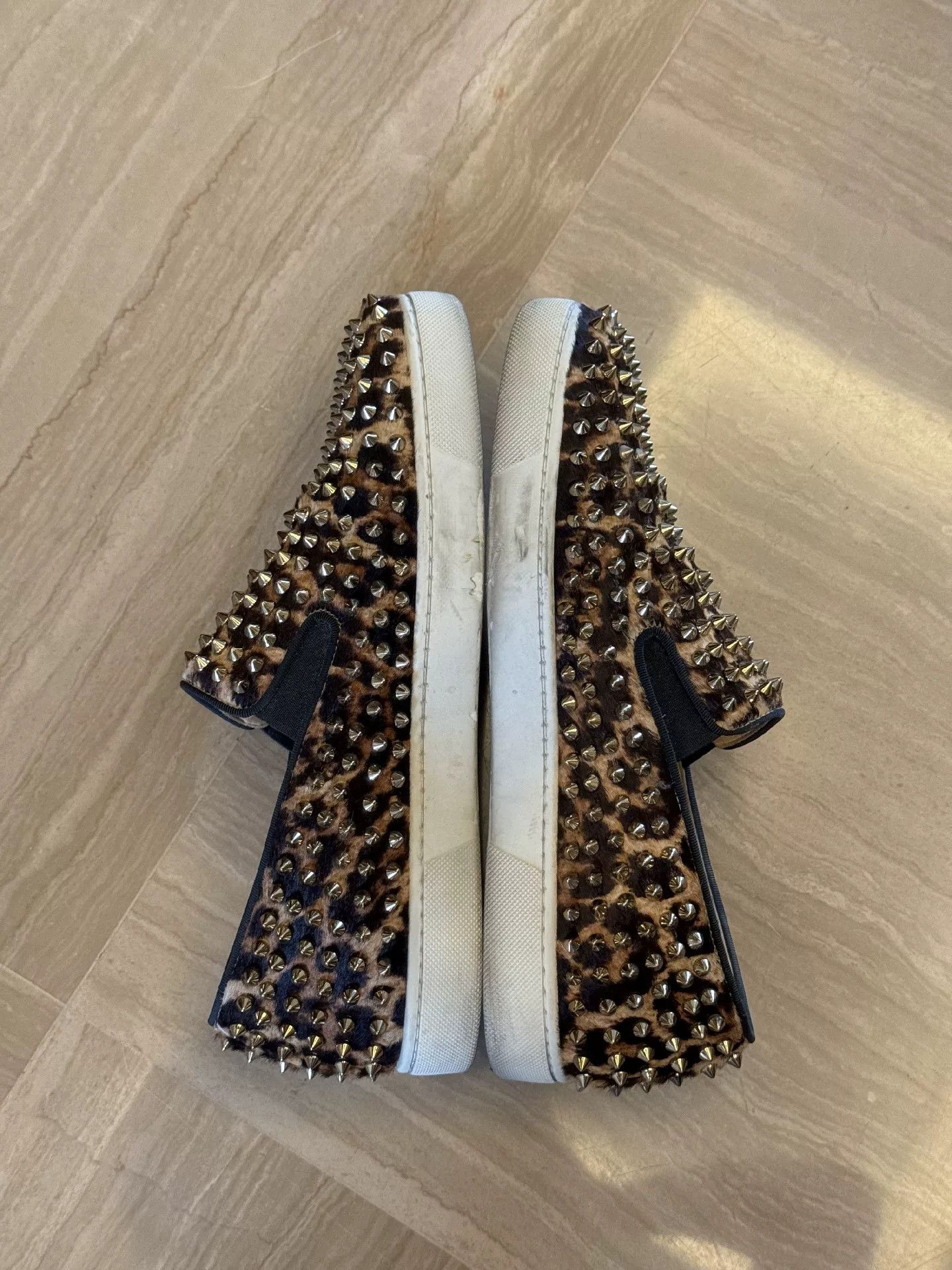 Christian Louboutin Christian Louboutin Studded Leopard Loafers Size US 9 / EU 42 - 5 Thumbnail