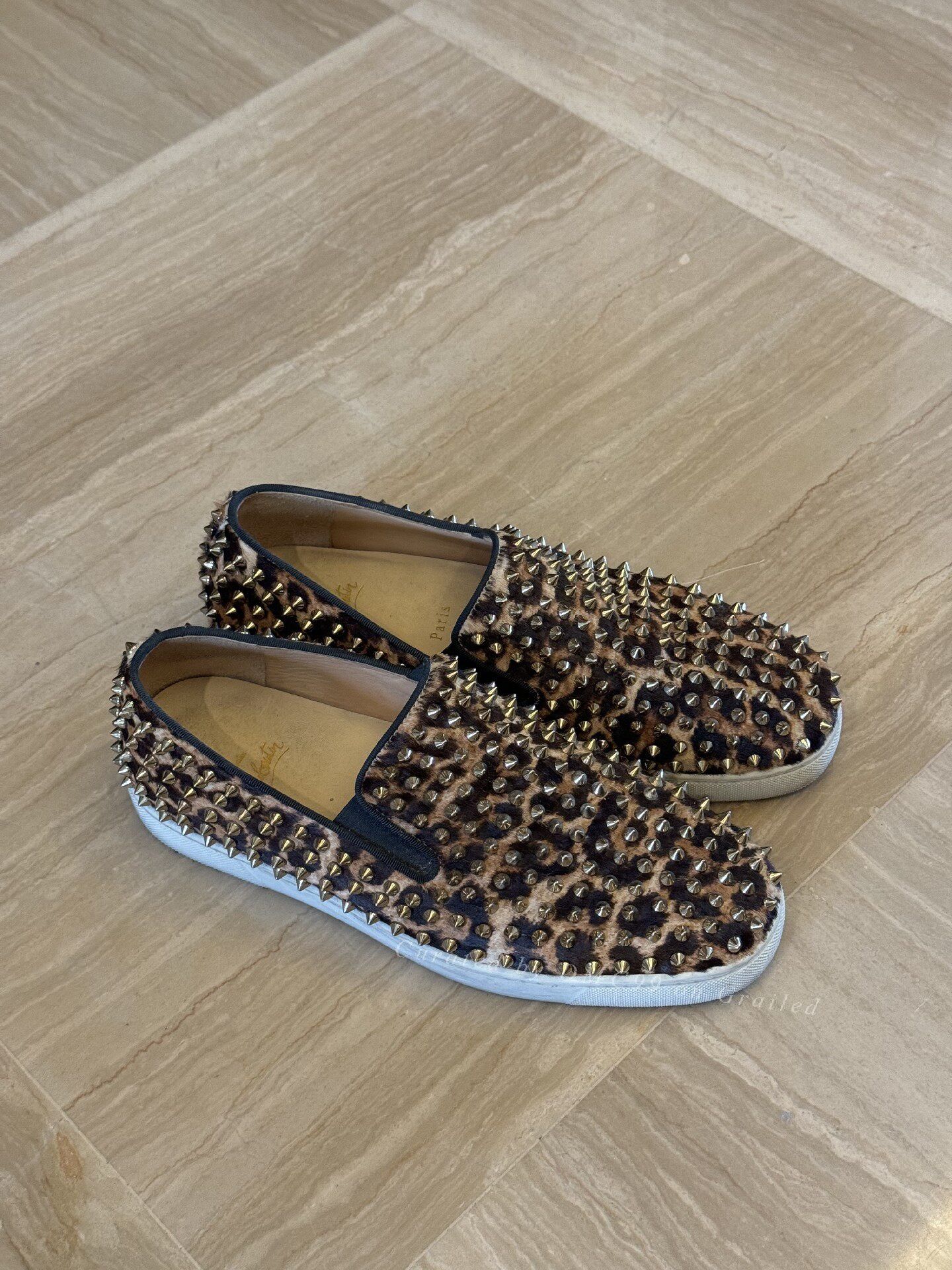 Christian Louboutin Christian Louboutin Studded Leopard Loafers Size US 9 / EU 42 - 4 Thumbnail