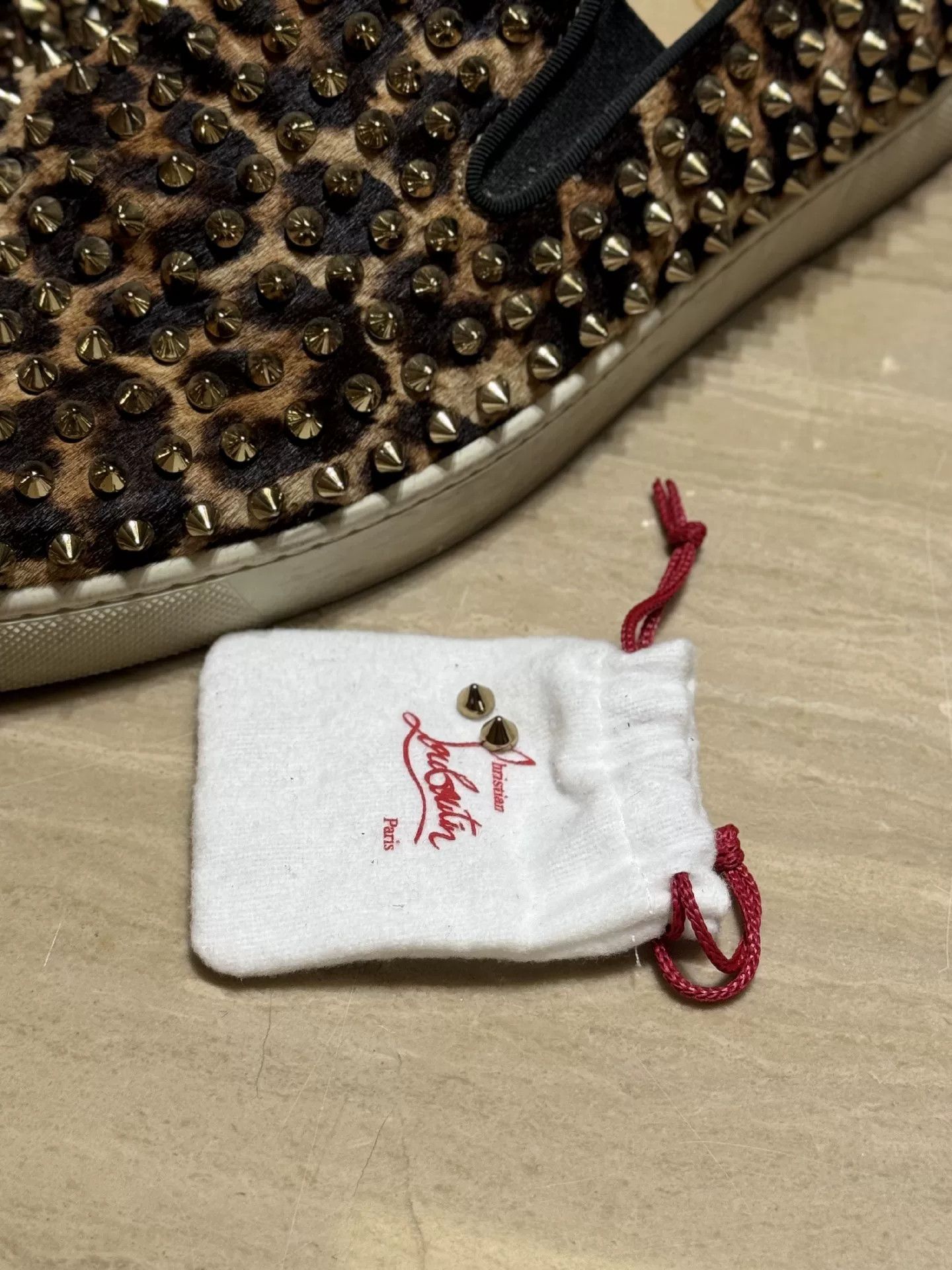 Christian Louboutin Christian Louboutin Studded Leopard Loafers Size US 9 / EU 42 - 9 Thumbnail
