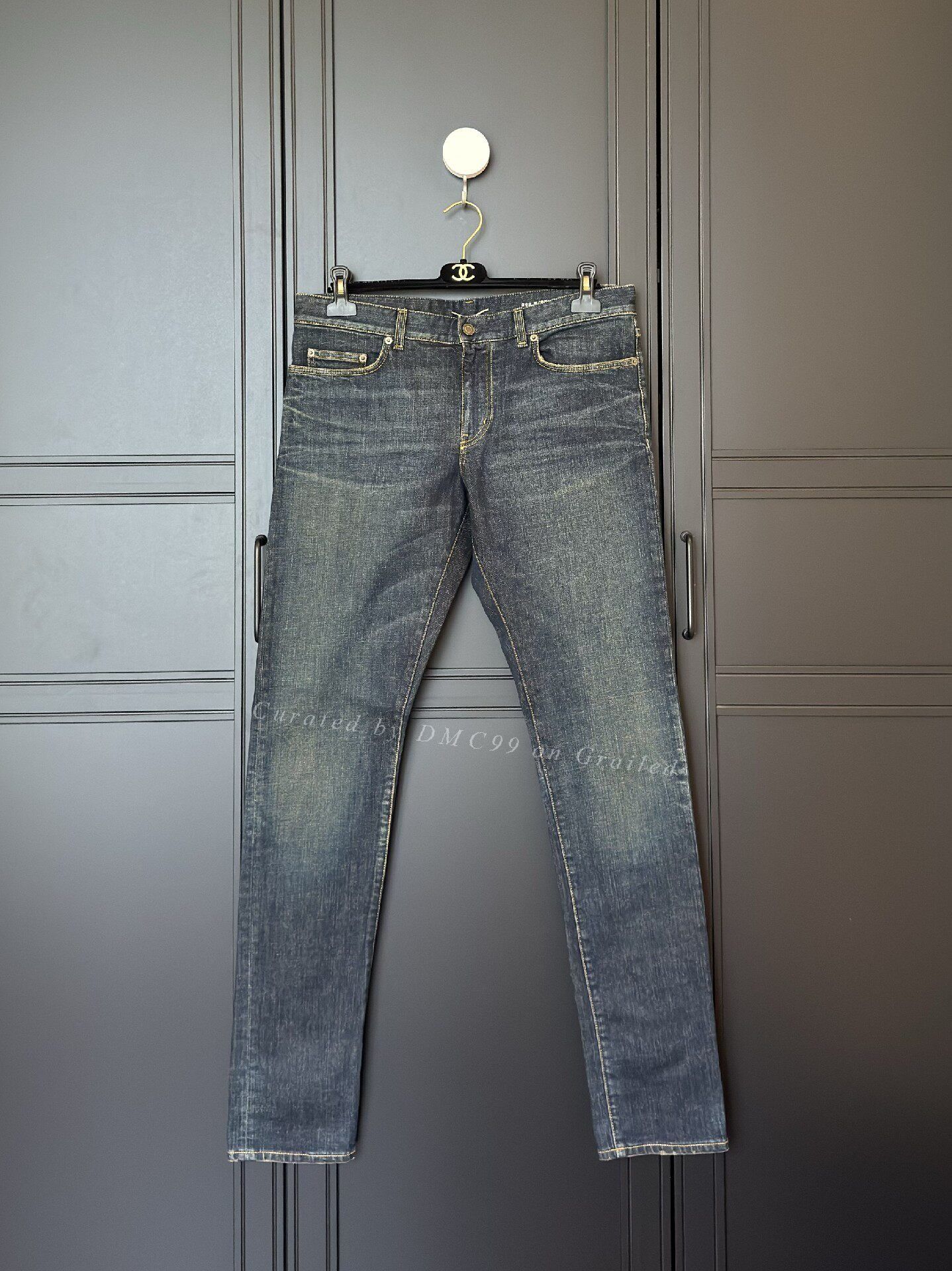 Saint Laurent Paris Saint Laurent Men's Vintage Blue Jeans Size US 33 - 2 Thumbnail