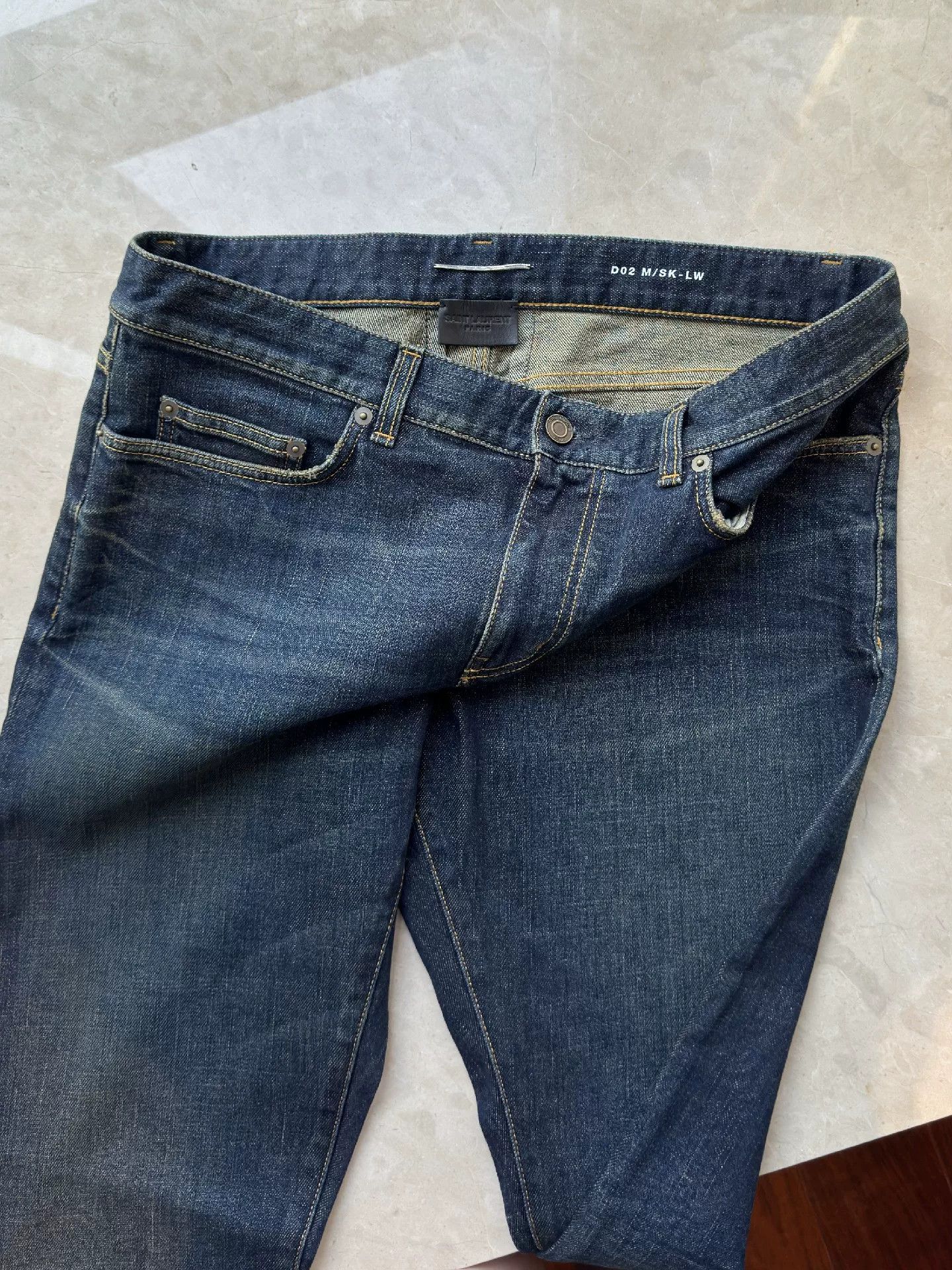 Saint Laurent Paris Saint Laurent Men's Vintage Blue Jeans Size US 33 - 6 Thumbnail