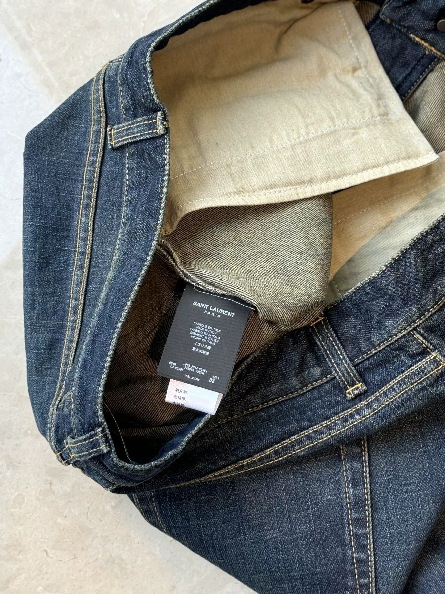 Saint Laurent Paris Saint Laurent Men's Vintage Blue Jeans Size US 33 - 7 Thumbnail