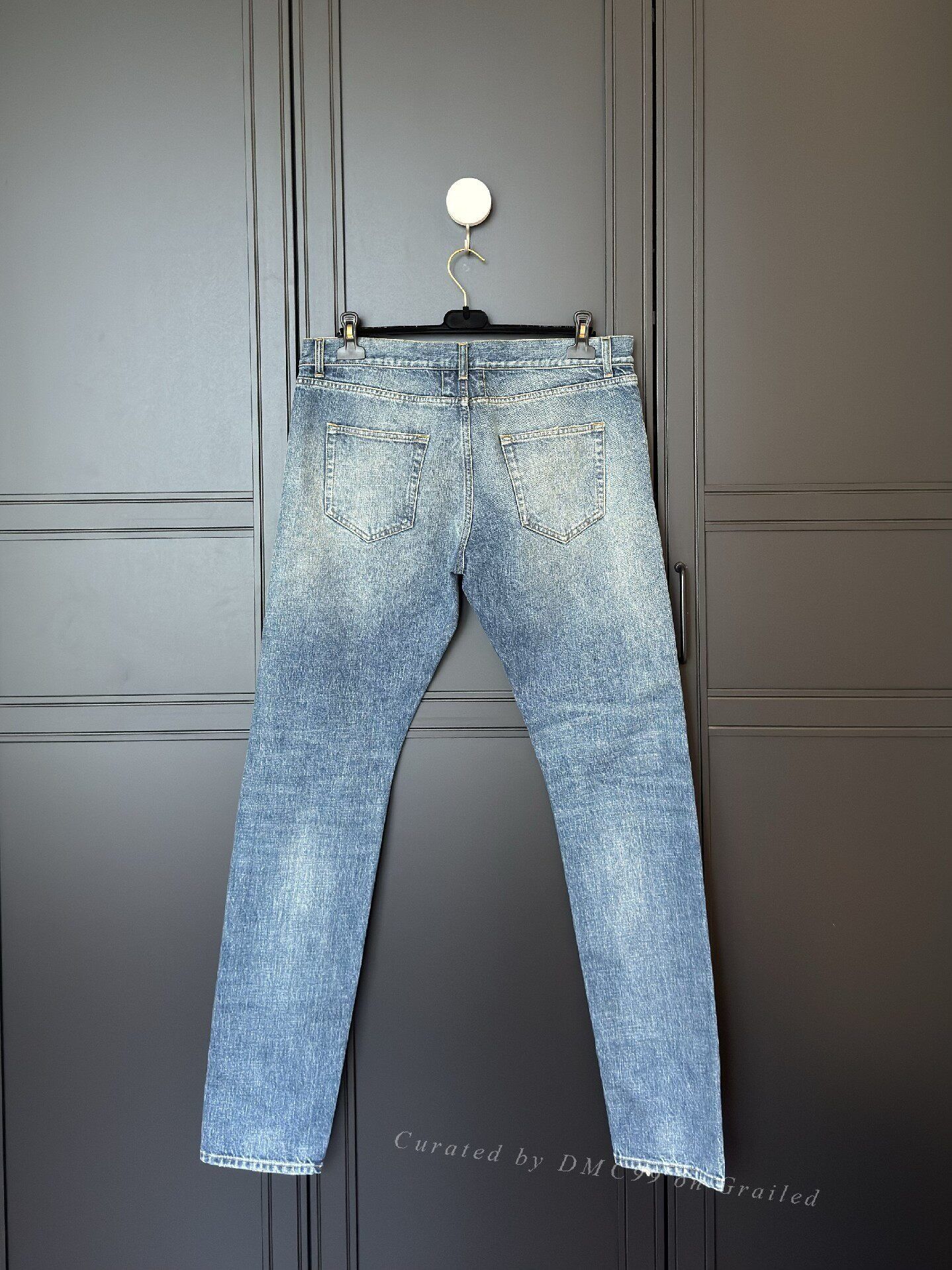 Saint Laurent Paris Saint Laurent Men's Distressed Washed Blue Jeans Size US 34 / EU 50 - 3 Thumbnail
