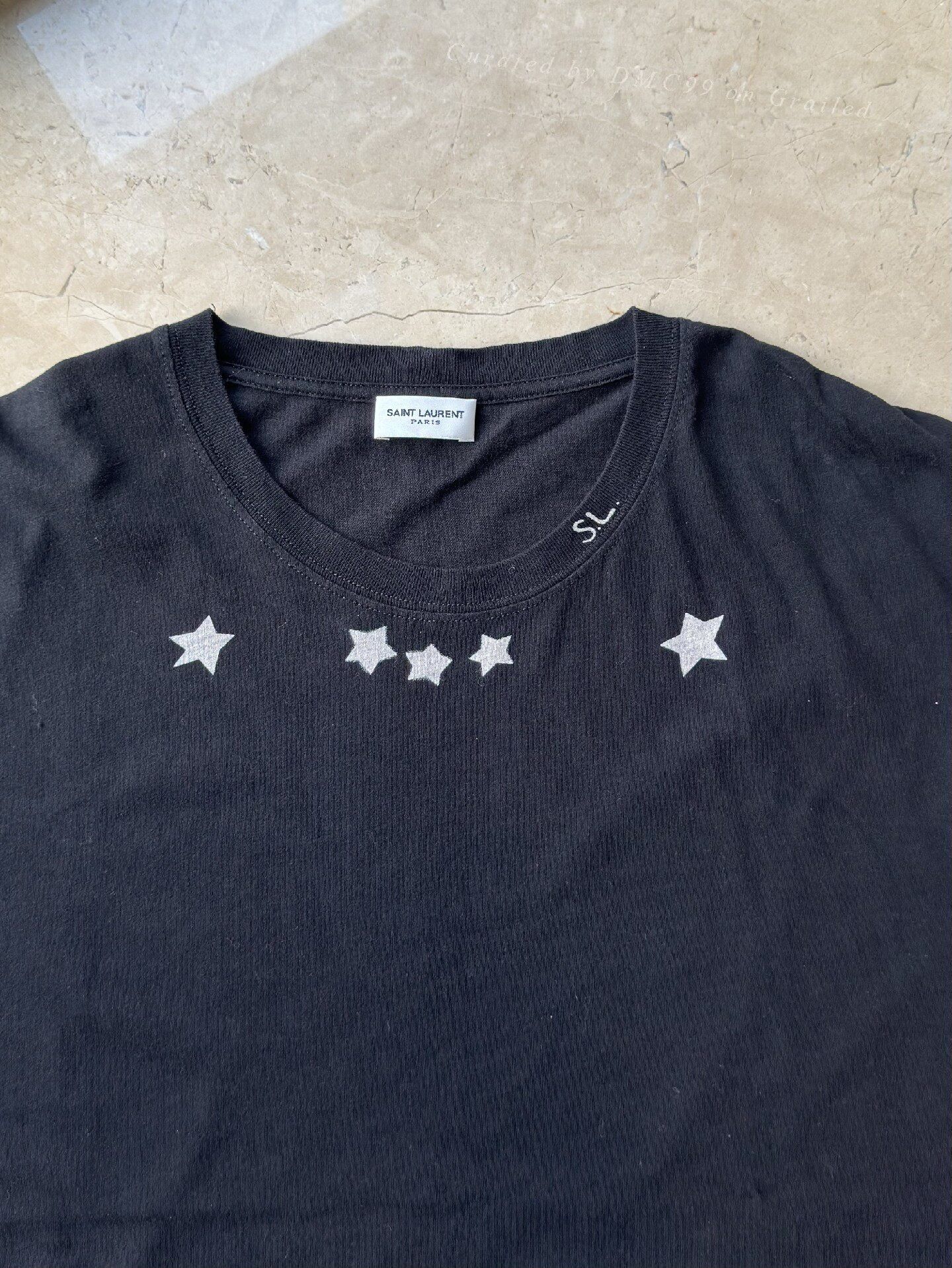 Saint Laurent Paris YSL/SLP Men's Classic Star Collar T-shirt Size US L / EU 52-54 / 3 - 4 Thumbnail