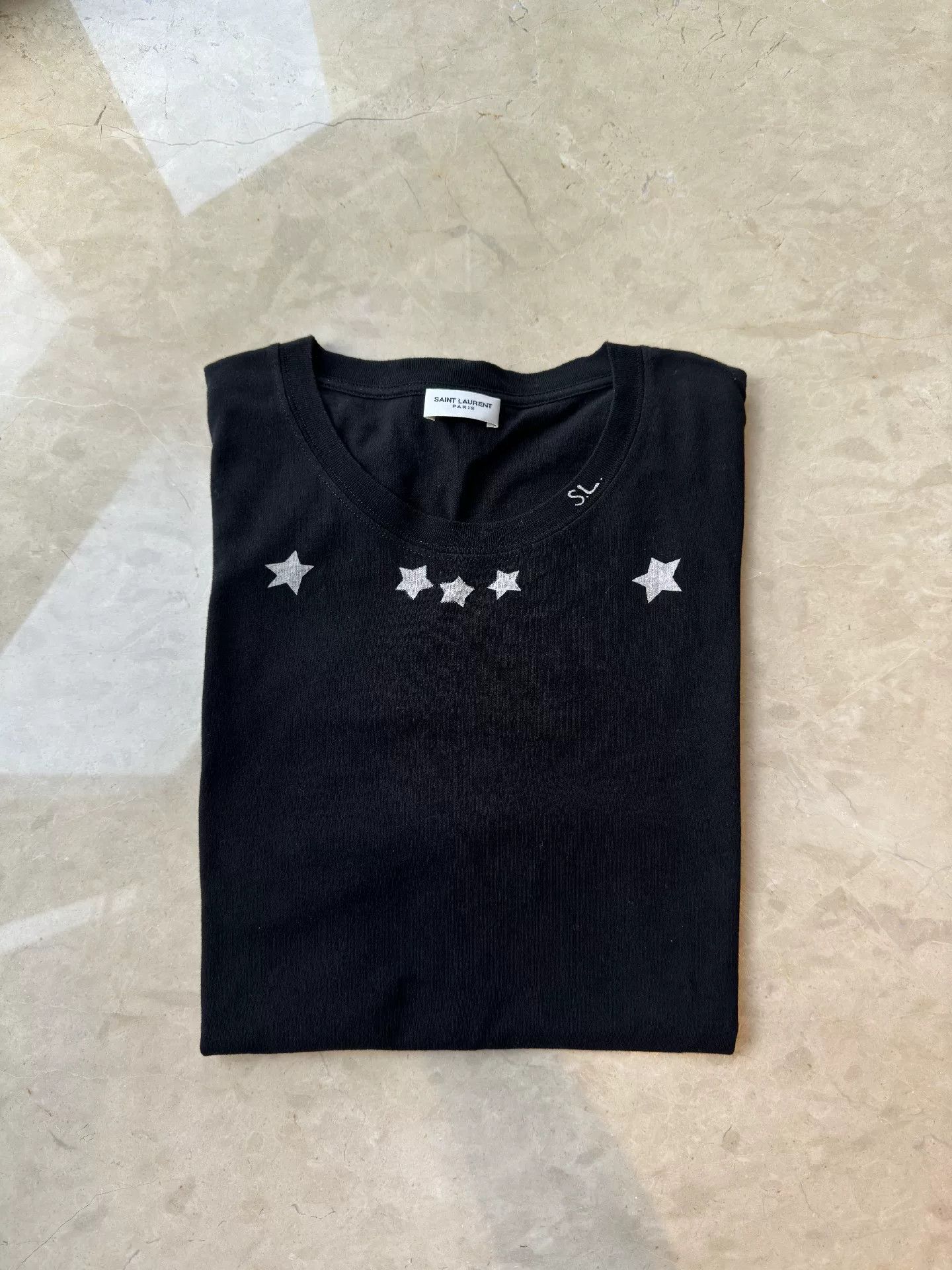 Saint Laurent Paris YSL/SLP Men's Classic Star Collar T-shirt Size US L / EU 52-54 / 3 - 5 Thumbnail