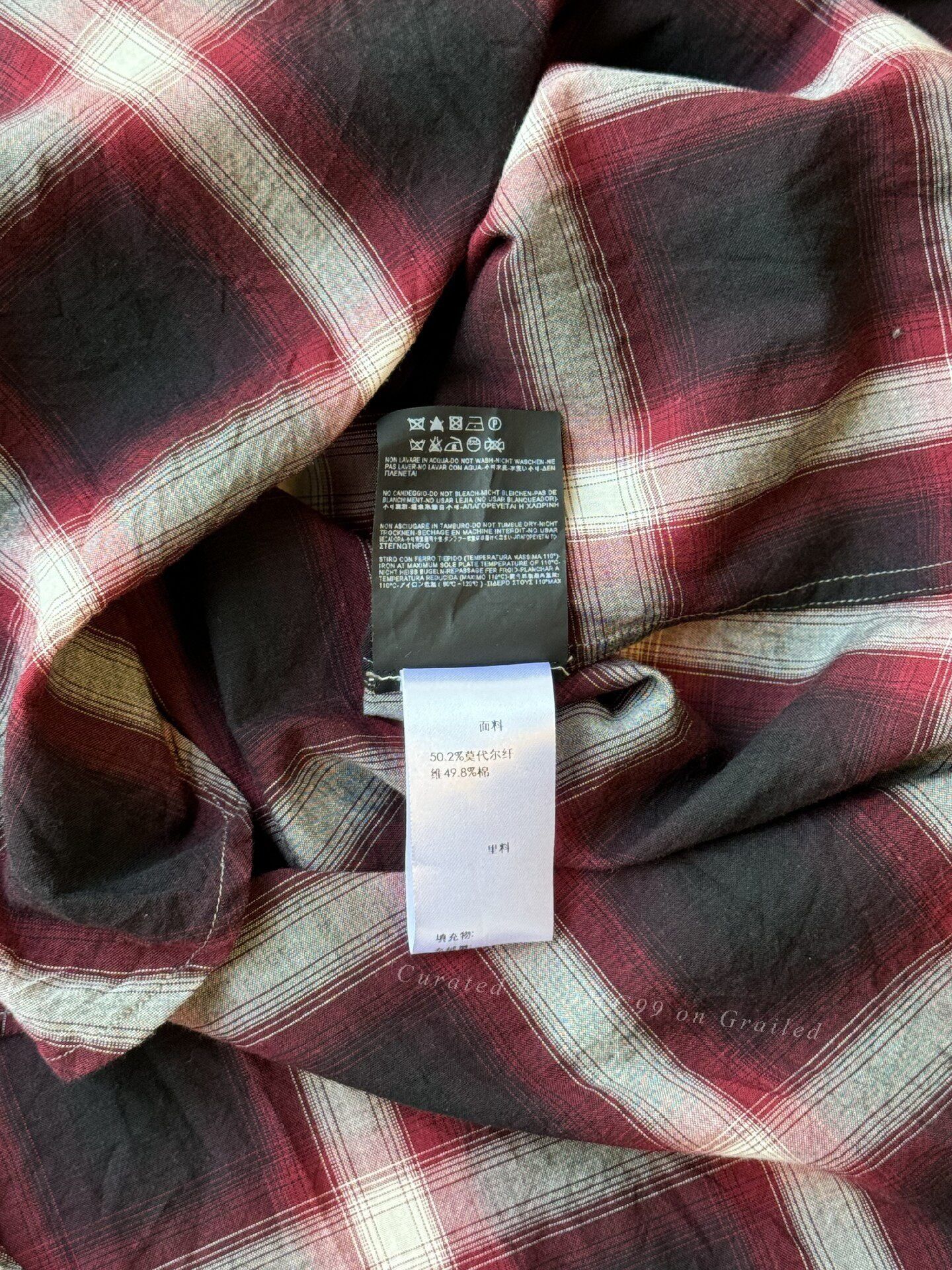 Yves Saint Laurent YSL Men's Red Plaid Shirt Size US M / EU 48-50 / 2 - 8 Thumbnail