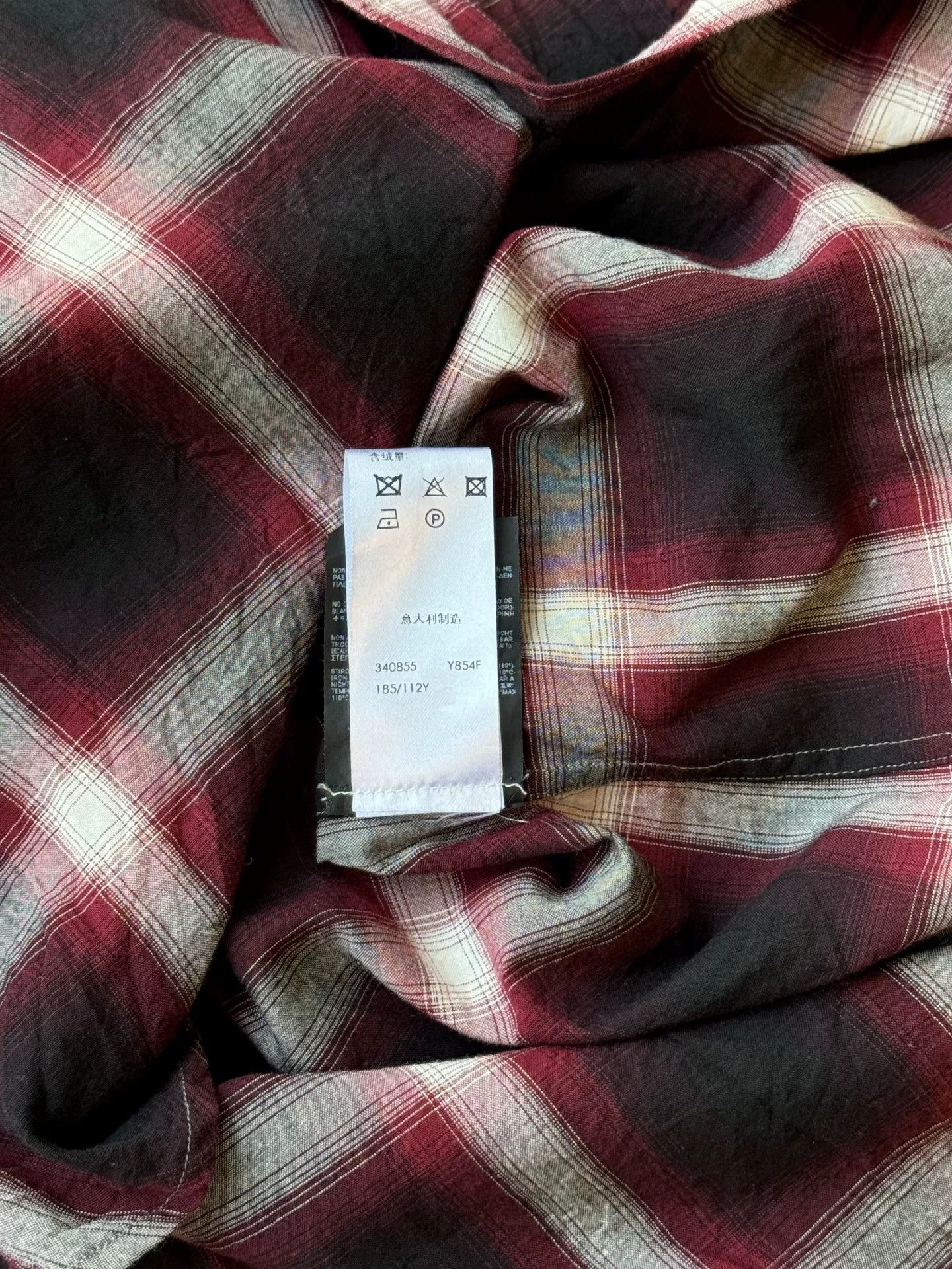 Yves Saint Laurent YSL Men's Red Plaid Shirt Size US M / EU 48-50 / 2 - 7 Thumbnail