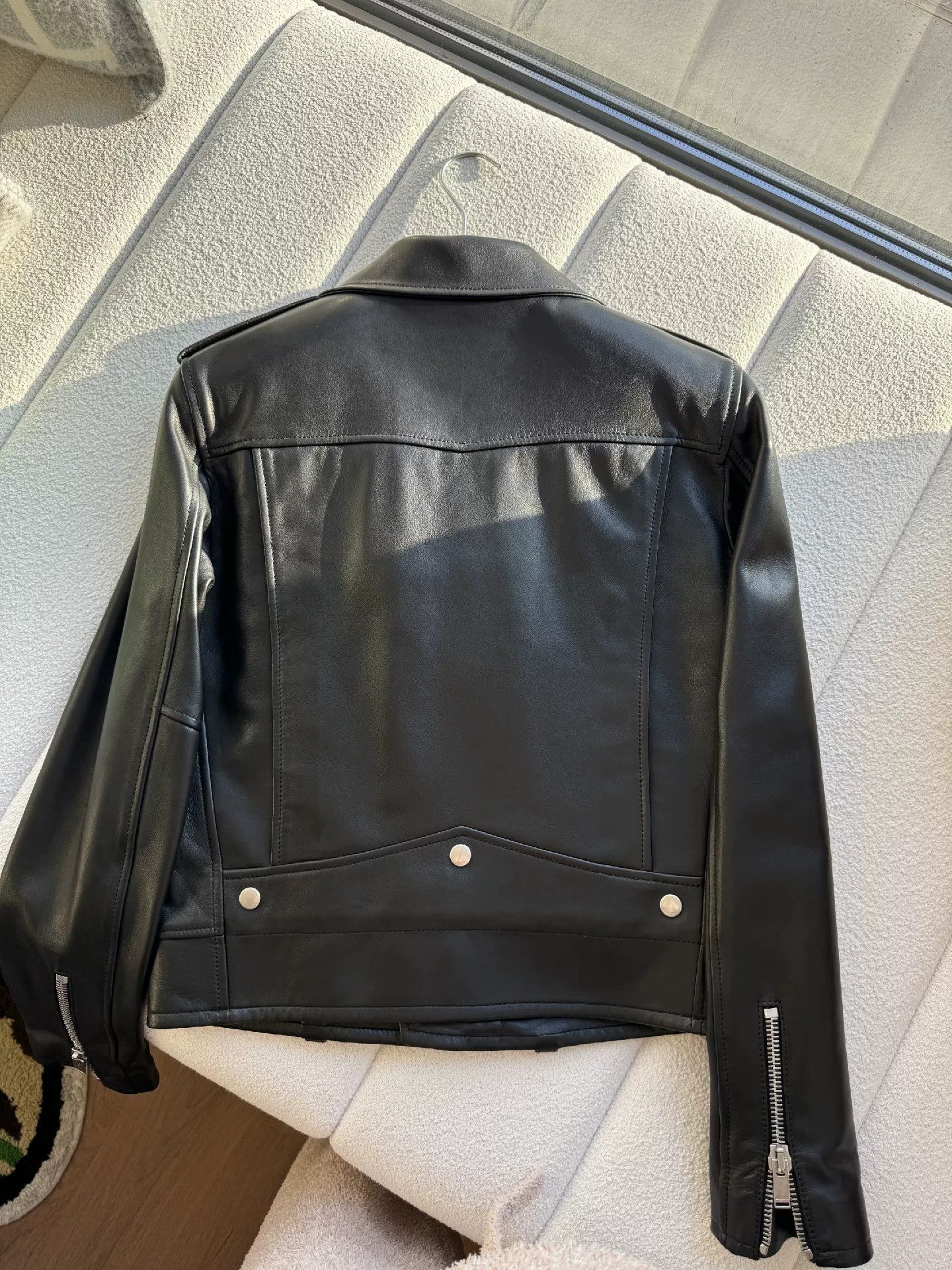 Yves Saint Laurent YSL Women's Classic Biker Leather Jacket Size S / US 4 / IT 40 - 5 Thumbnail