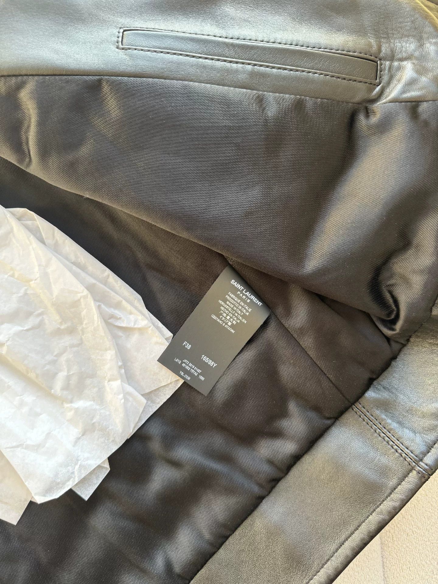 Yves Saint Laurent YSL Women's Classic Biker Leather Jacket Size S / US 4 / IT 40 - 6 Thumbnail