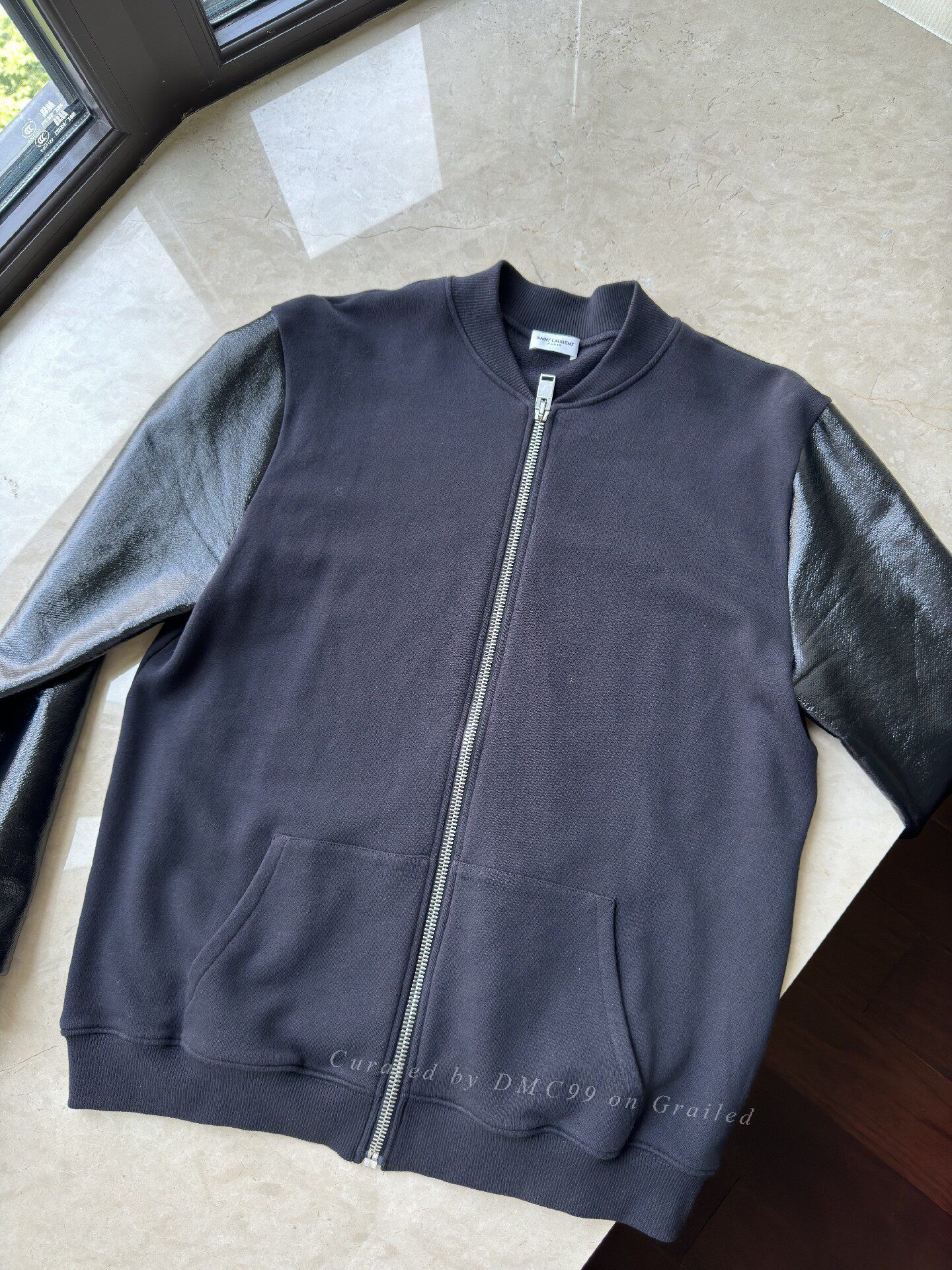 Yves Saint Laurent YSL Men's Patchwork Baseball Jacket Size US XL / EU 56 / 4 - 5 Thumbnail