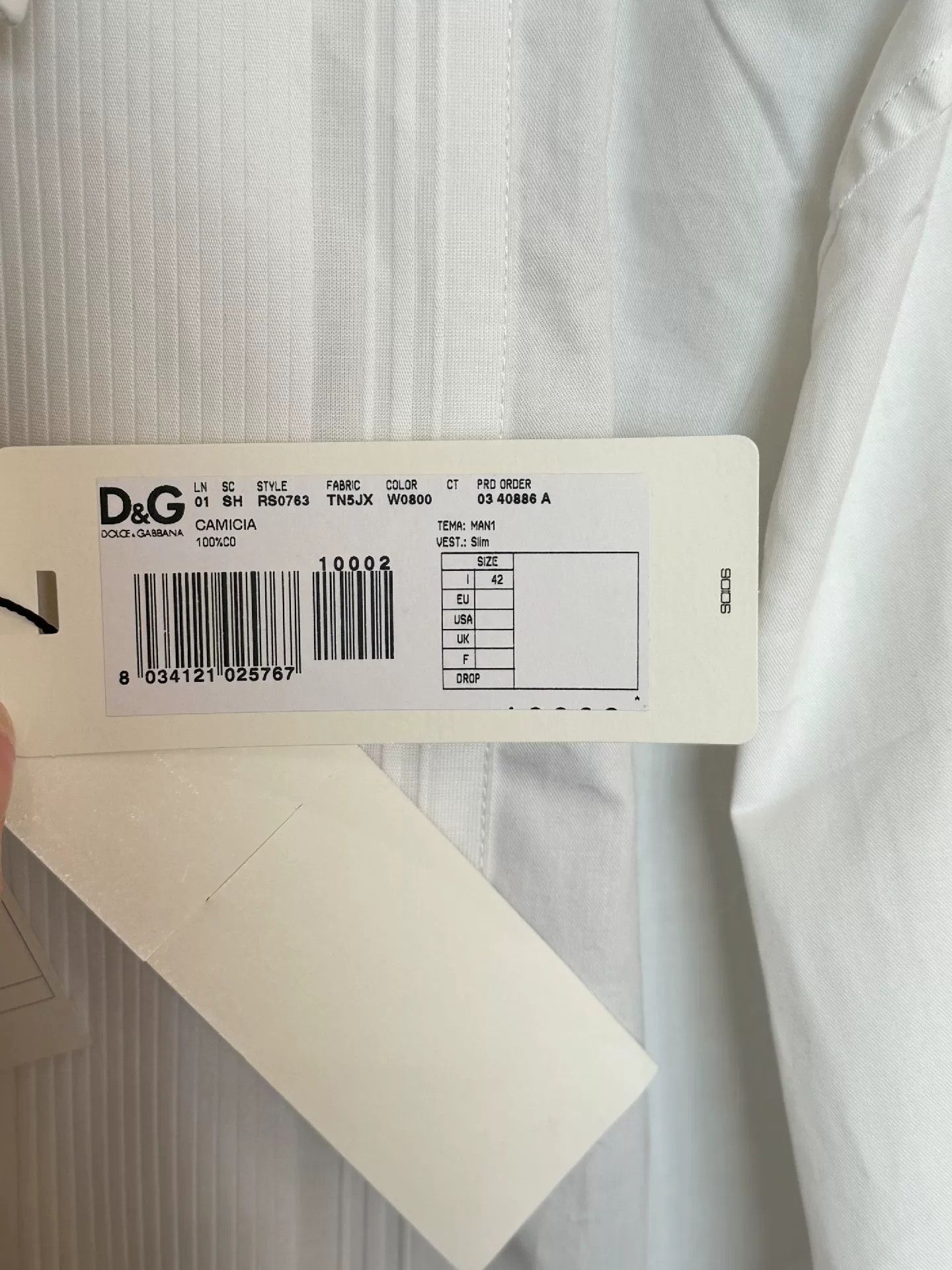 Dolce & Gabbana Dolce&Gabbana Men's French Shirt Size US XS / EU 42 / 0 - 4 Thumbnail