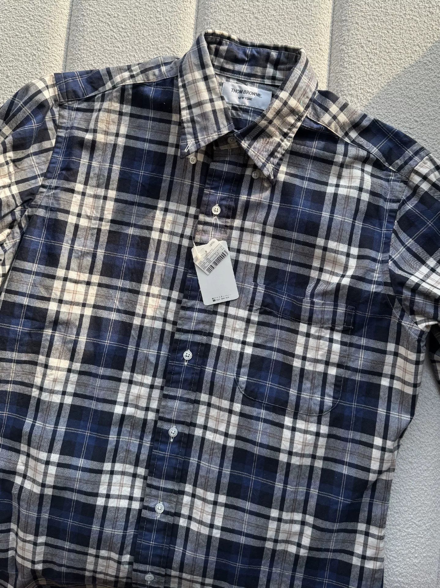 Thom Browne Thom Browne Men's Plaid Shirt Size US L / EU 52-54 / 3 - 3 Thumbnail