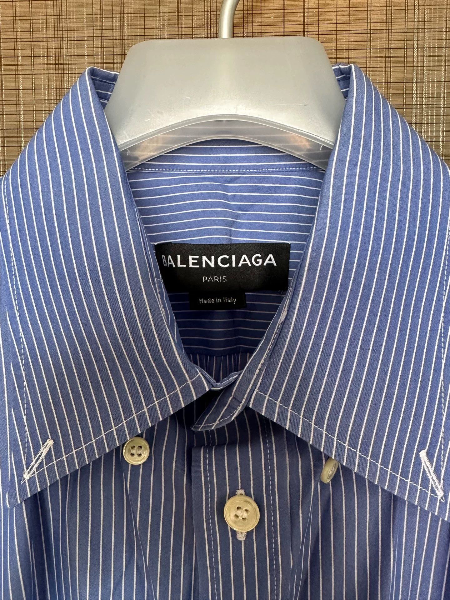 Balenciaga Balenciaga Men's Striped Shirt Size US M / EU 48-50 / 2 - 3 Thumbnail